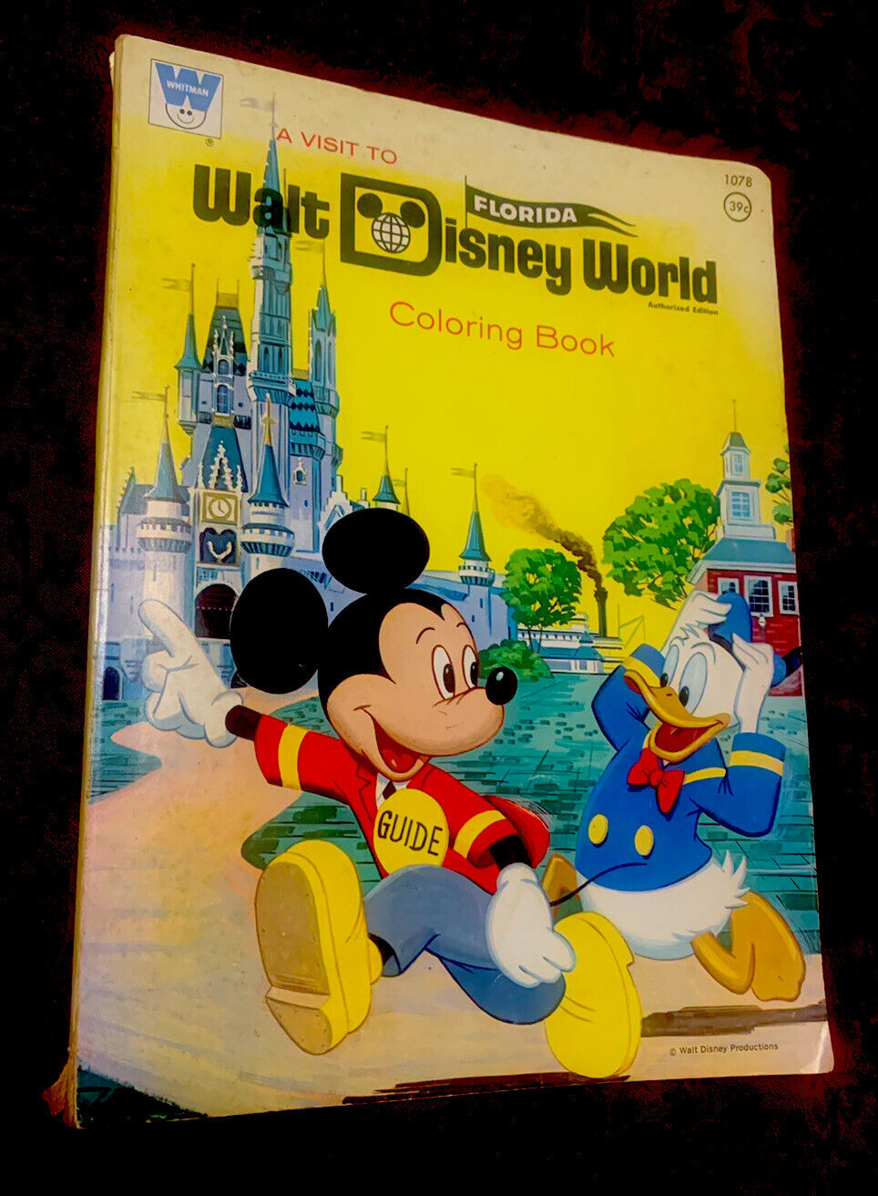 Vintage 1972 “A Visit To Walt Disney World Florida” Coloring Book Whitman #1078