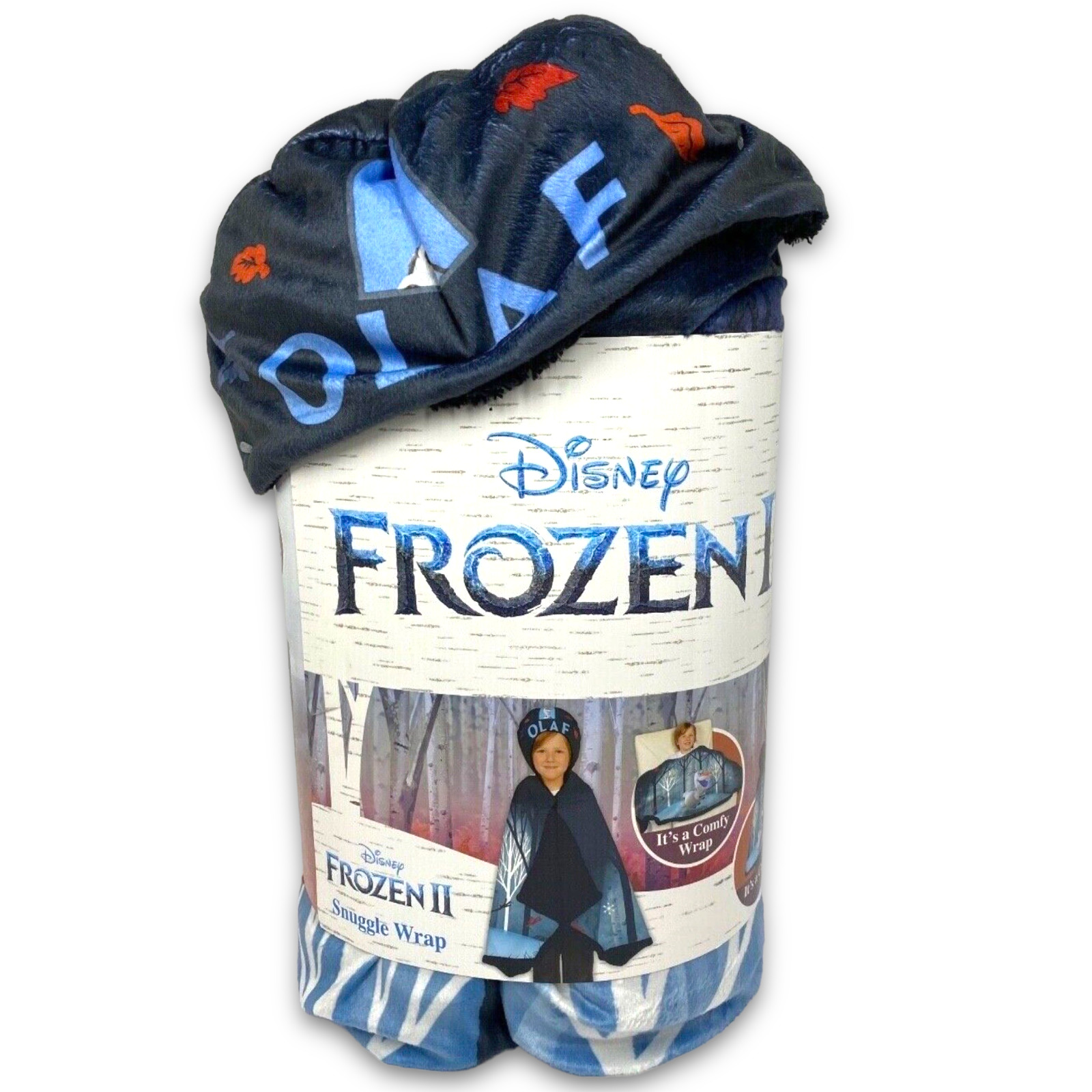 Disney Frozen II Olaf Kids Super Soft and Cozy Snuggle Wrap Hoodie Blanket