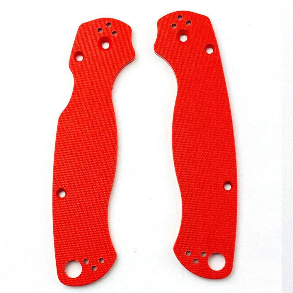 2PCS Custom G10 Handle Scales Patches For Spyderco Paramilitary 2 Red NEW