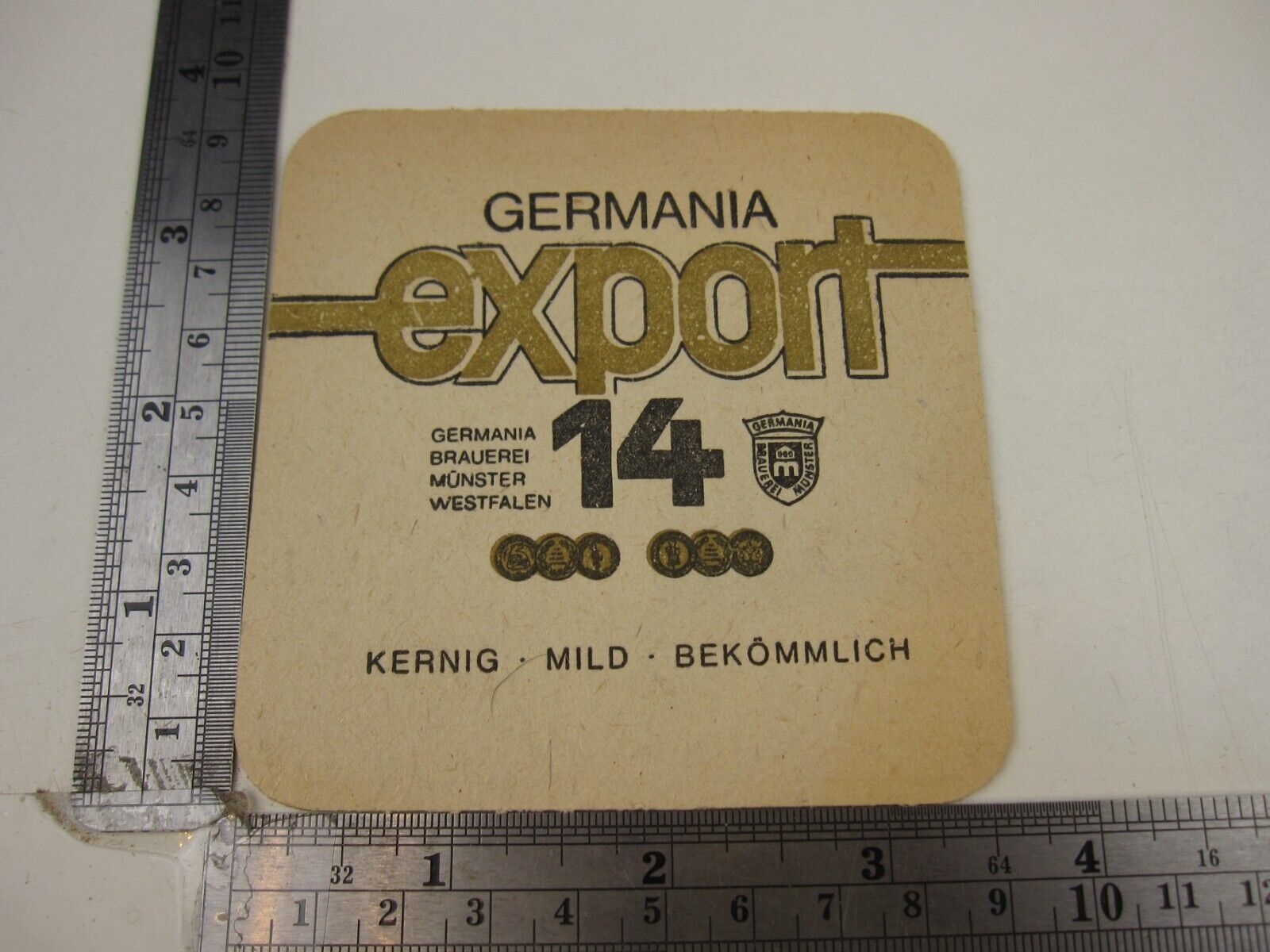 Vintage  Germania Export 14 Kernig Coaster Beer Mat   BIS
