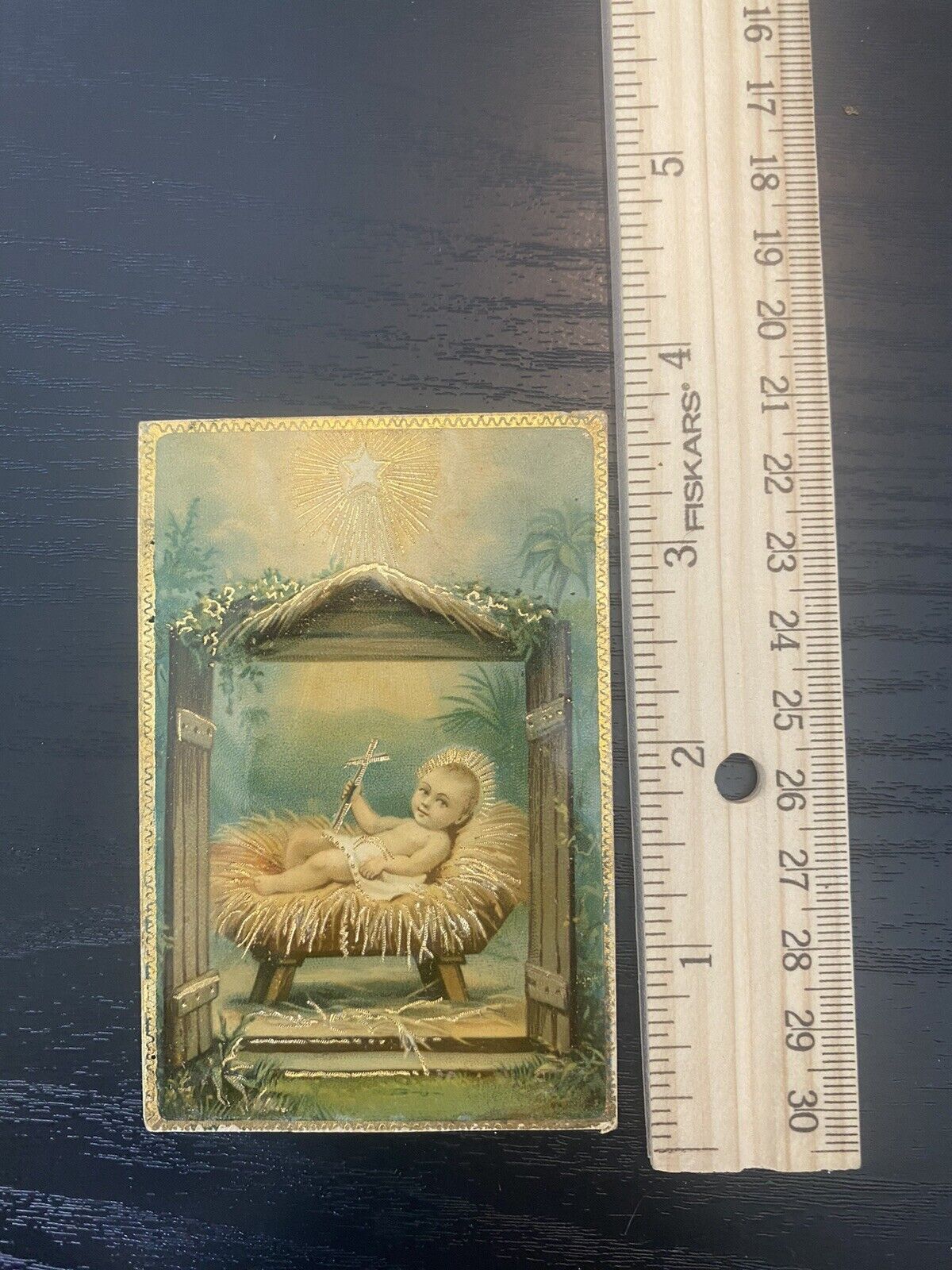 Antique Catholic Prayer Card Religious Collectible 1890\'s Holy Card. Baby Jesus