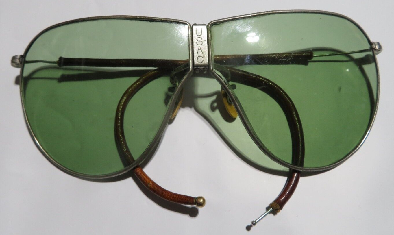 WWII US Army Air Corp D-1 Aviator Pilot Sunglasses USAC USAF Flying Goggles WW2