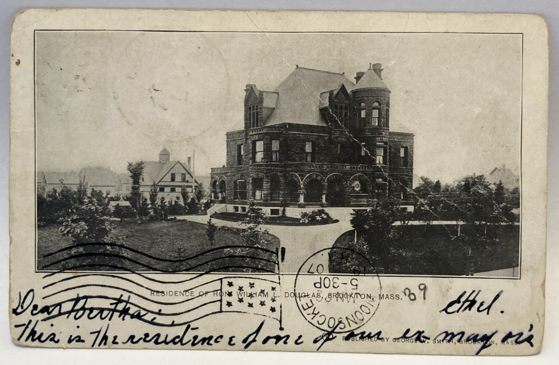 Hon. William L. Douglas Home, Residence, Brockton, Massachusetts MA Postcard