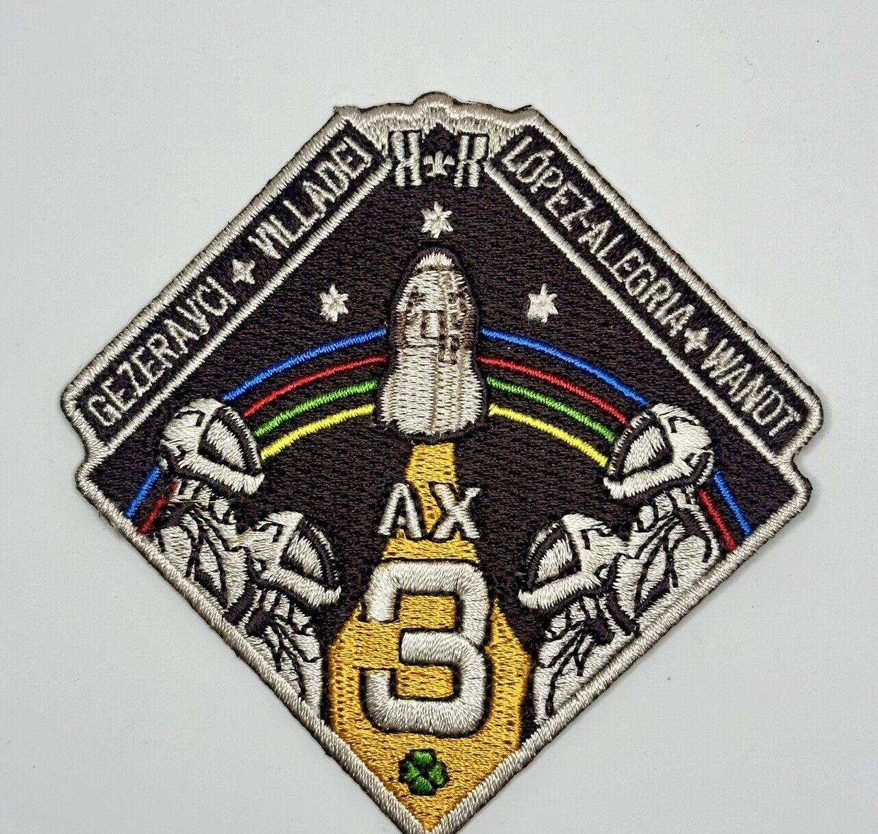 ORIGINAL SPACEX AX 3 DRAGON MISSION PATCH NASA FALCON 9 ISS 2024 3.5”