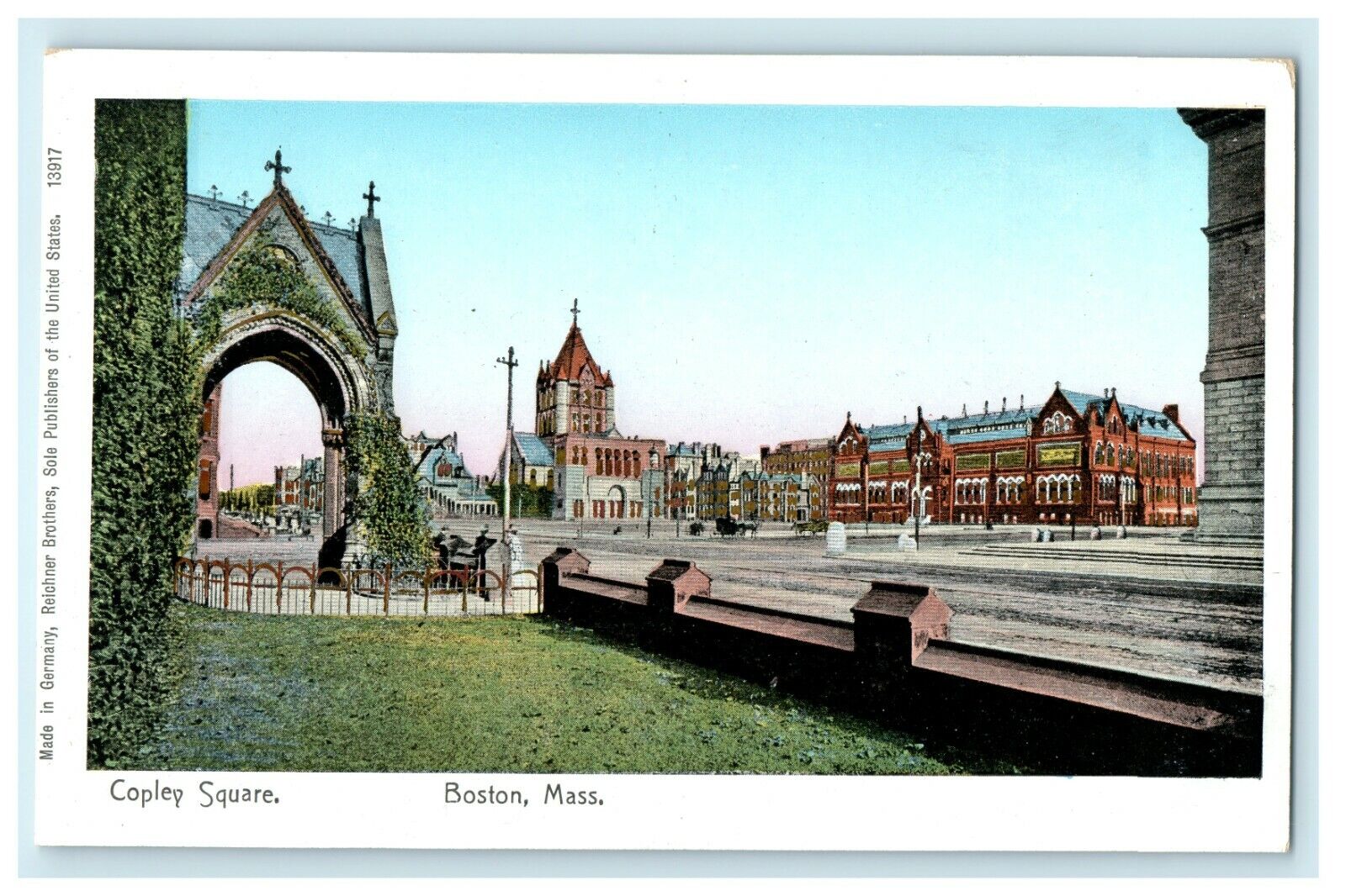 c1905 Copper Windows Entrance Copley Square Boston Massachusetts MA Postcard