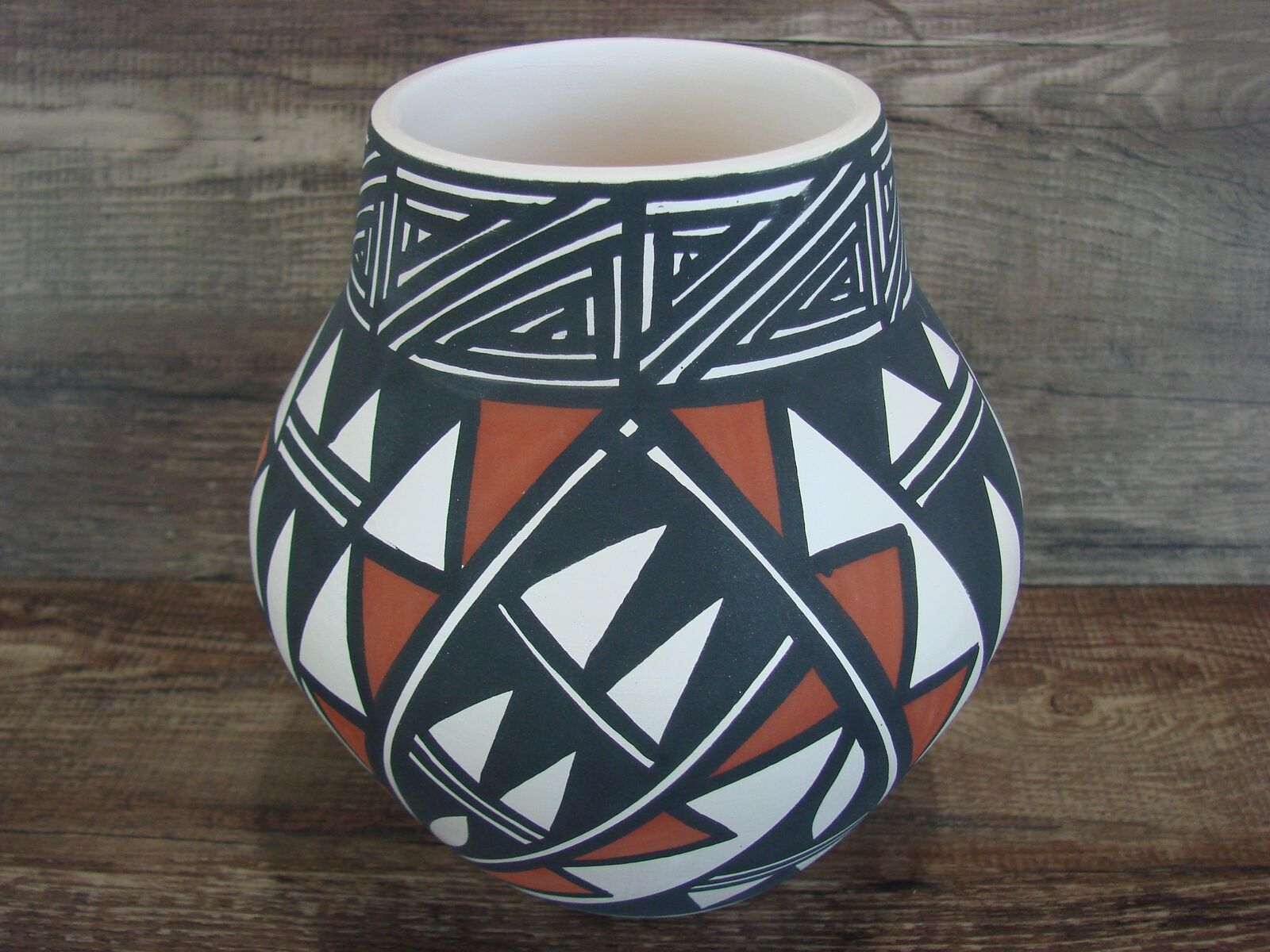 Acoma Pueblo Fine Line Hand Painted Pottery by Ortiz