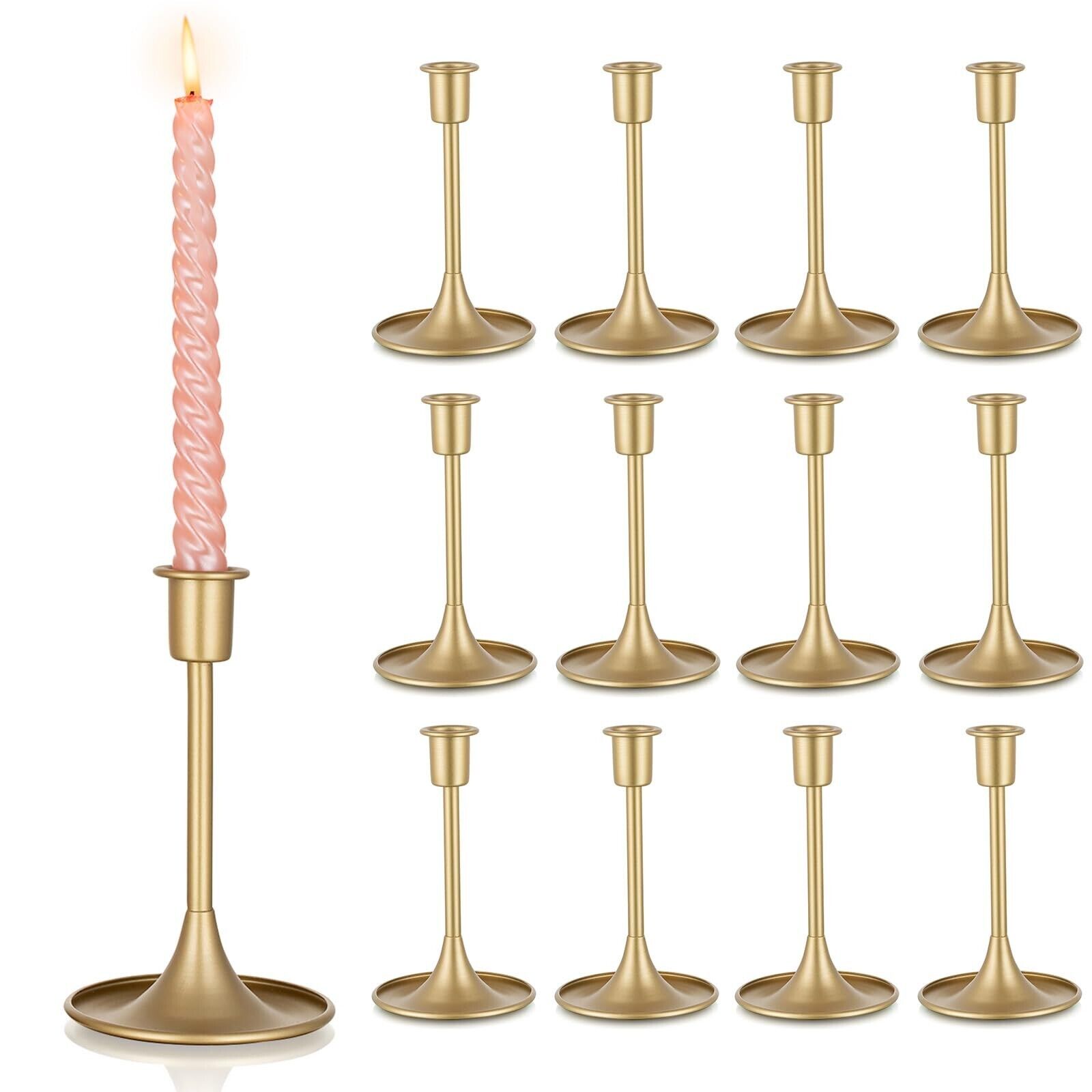 Sziqiqi Gold Candlestick Holders Centerpieces - Vintage Candle Sticks Holder ...