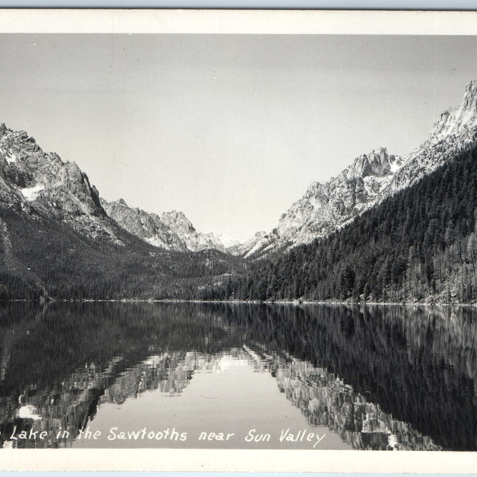 c1940s Stanley ID Redfish Lake RPPC Sun Valley Sawtooth Real Photo Mountain A208