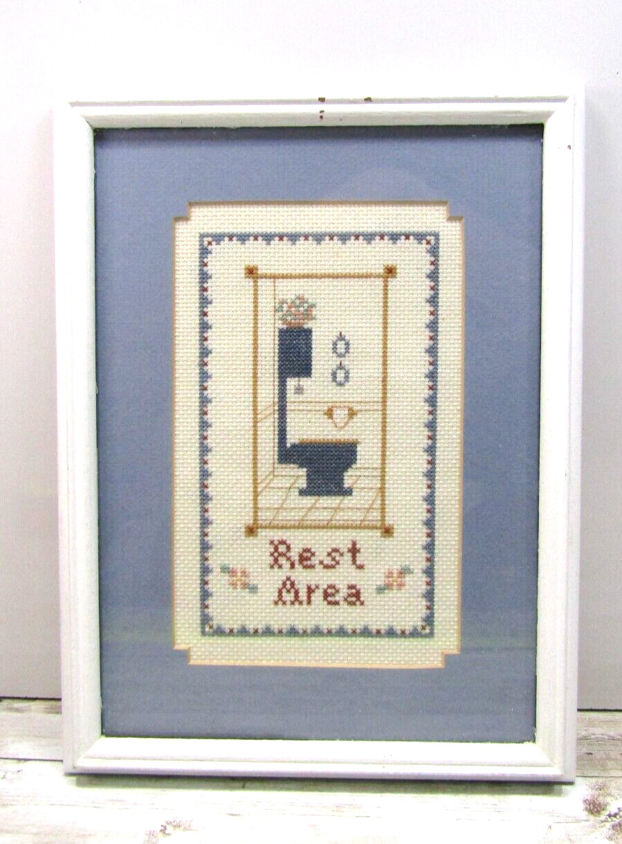 Vintage Picture in Frames colorful Cross Stitch REST ARE 🚽  good cond.