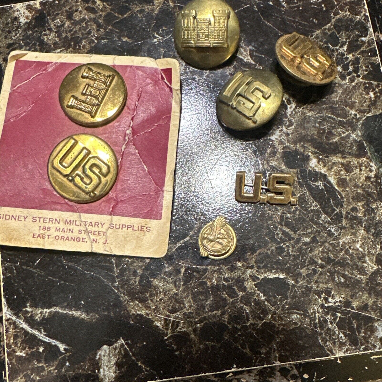 Vintage WW2 Military Pins Emblems Lot
