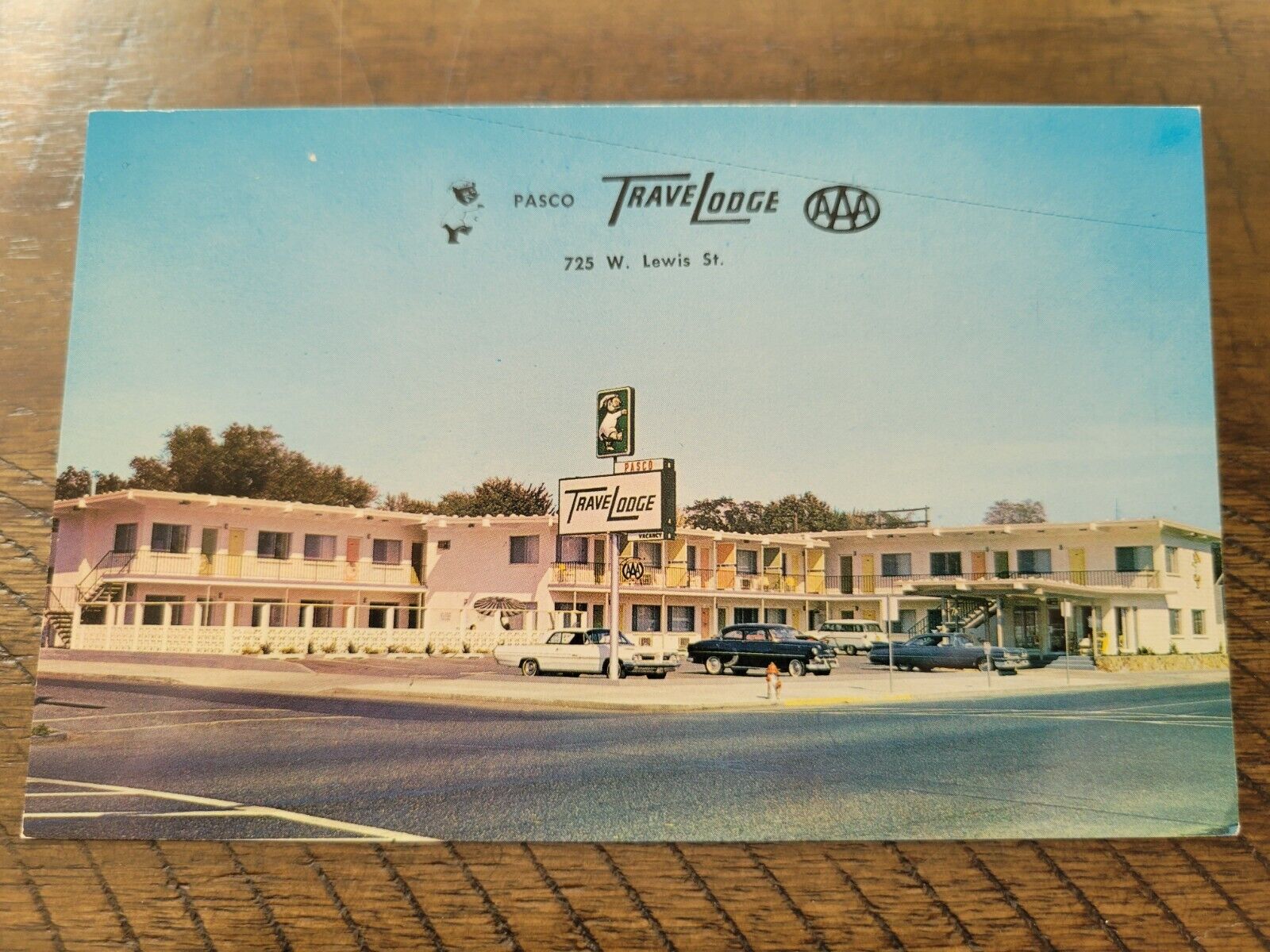 Postcard WA Washington Pasco Travelodge Motel Roadside Richland Kennewick