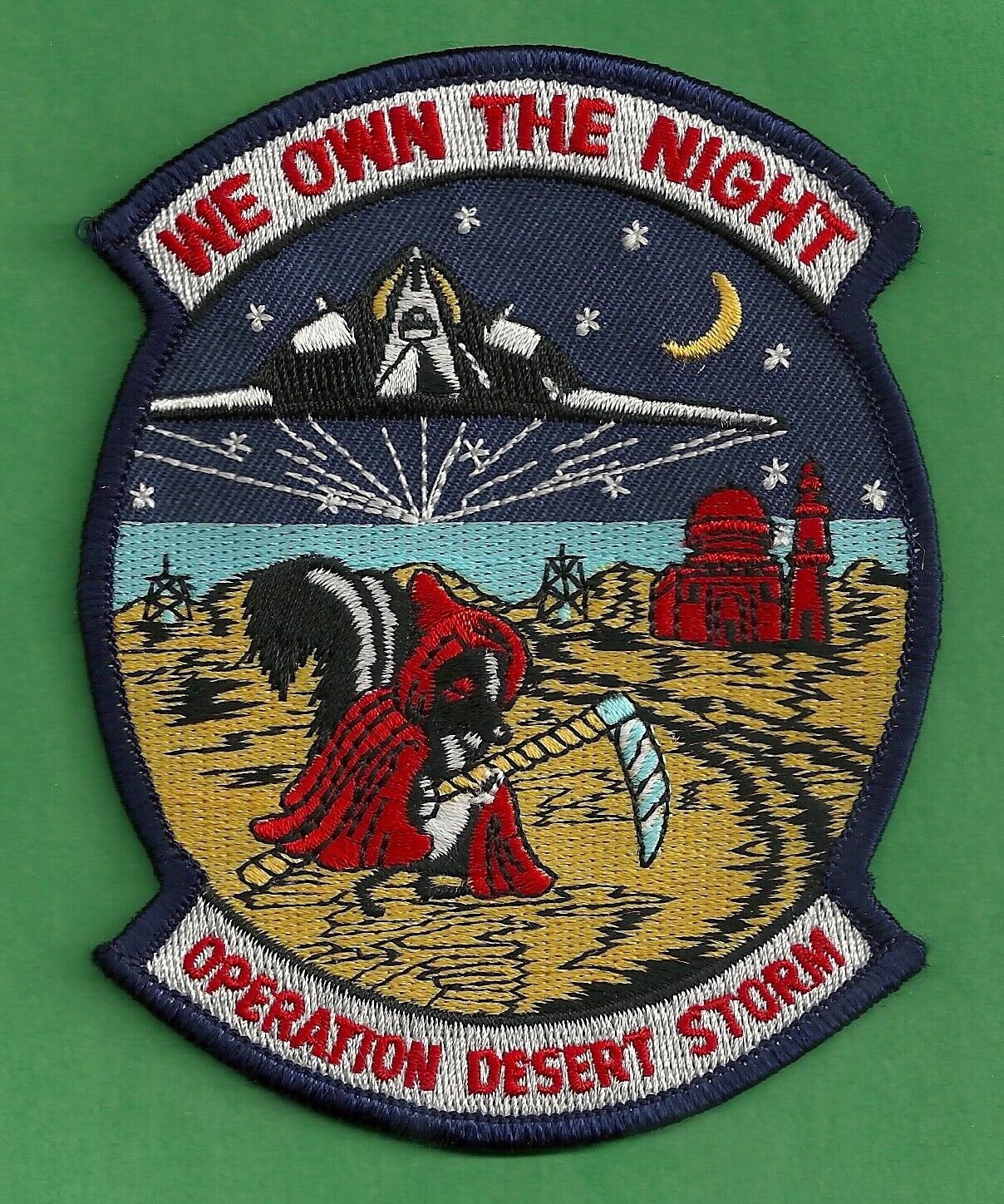 OPERATION DESERT STORM F-117A MILITARY AIRCRAFT PATCH WE OWN THE NIGHT