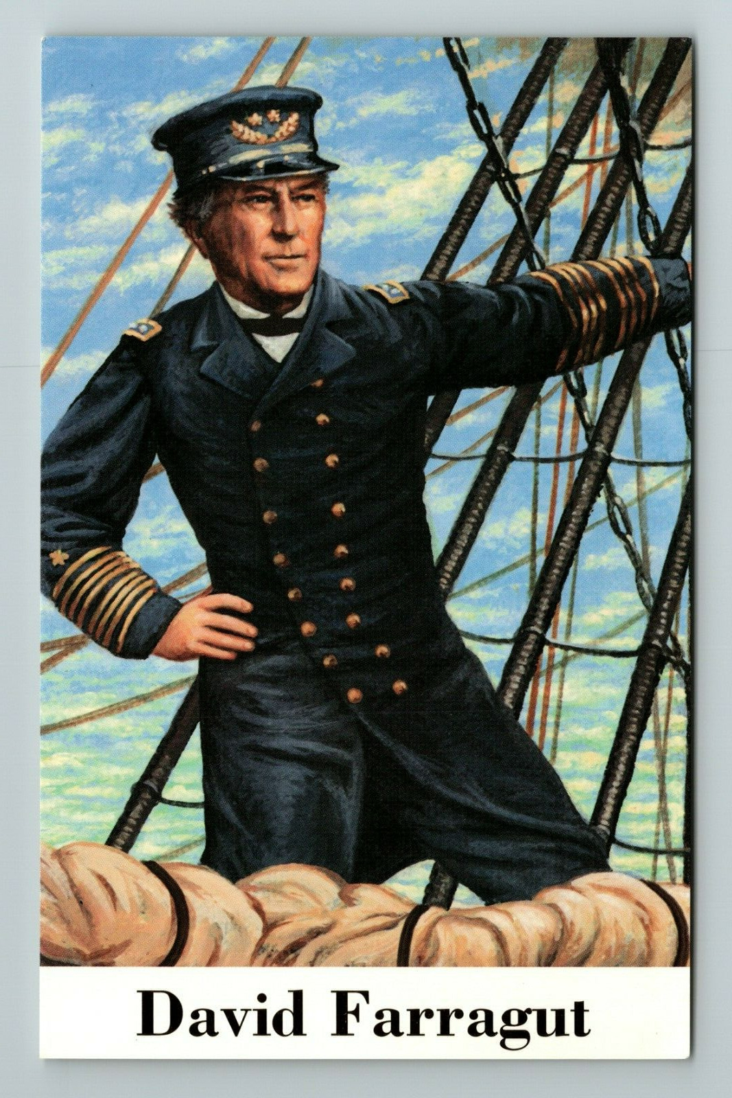 David Glasgow Farragut, Shipman, Captain, Vintage Postcard