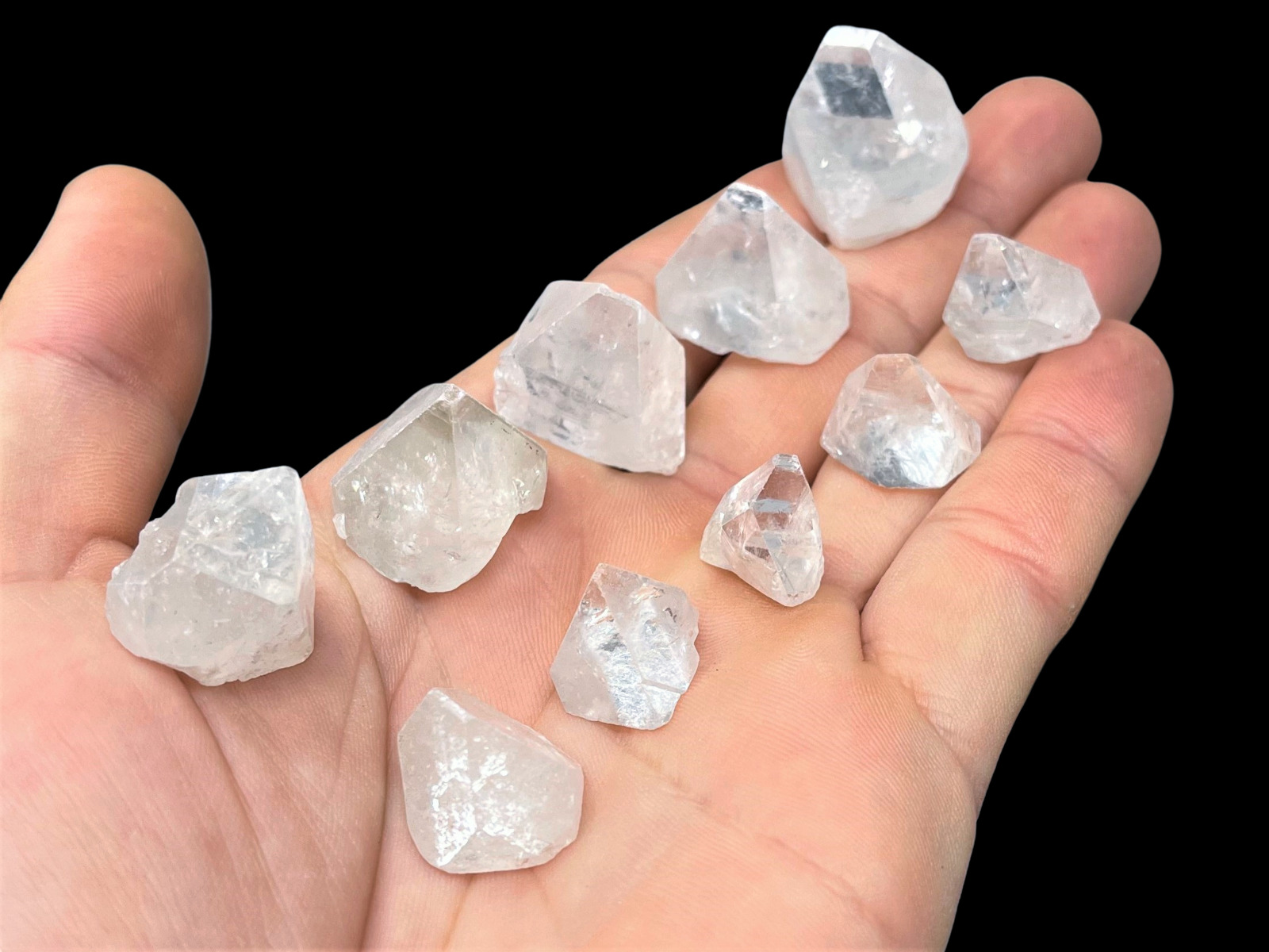 5 Pack Apophyllite Tips, Apophyllite Points: Two Sizes (Apophyllite Crystals)