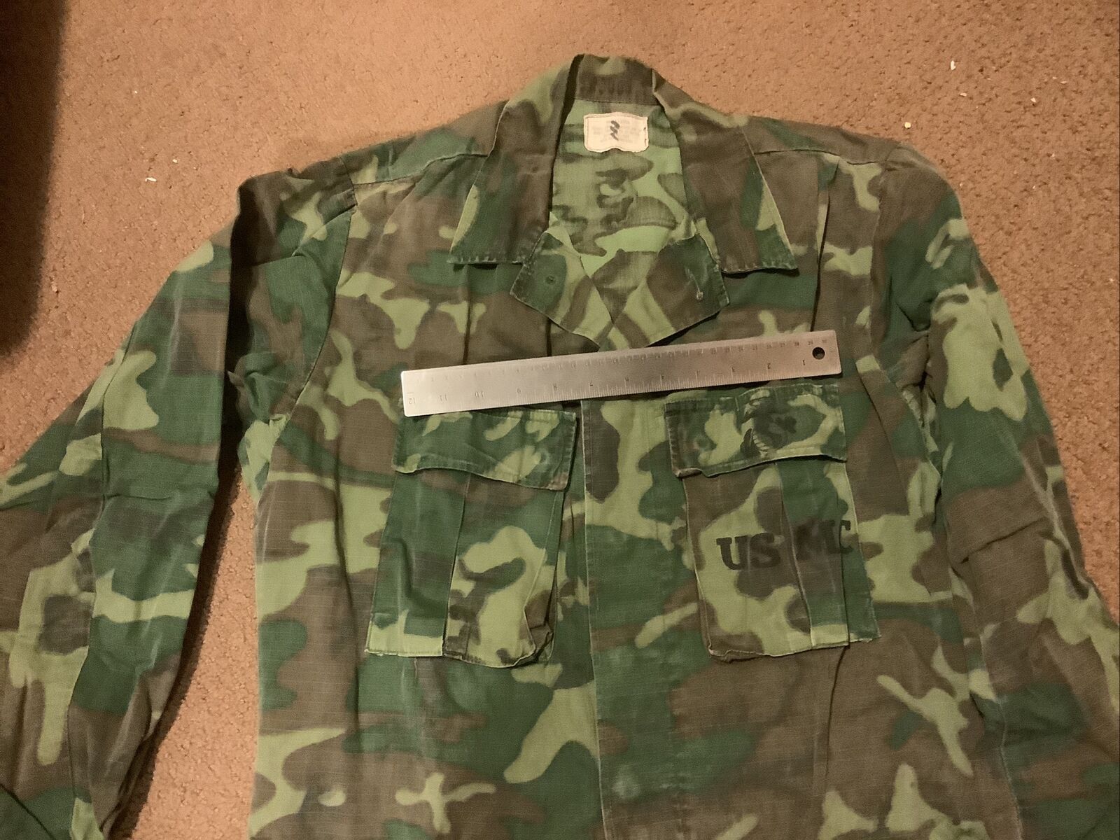 USMC ( Vietnam - ERDL Shirt ) Small Long ( 95 % New  )