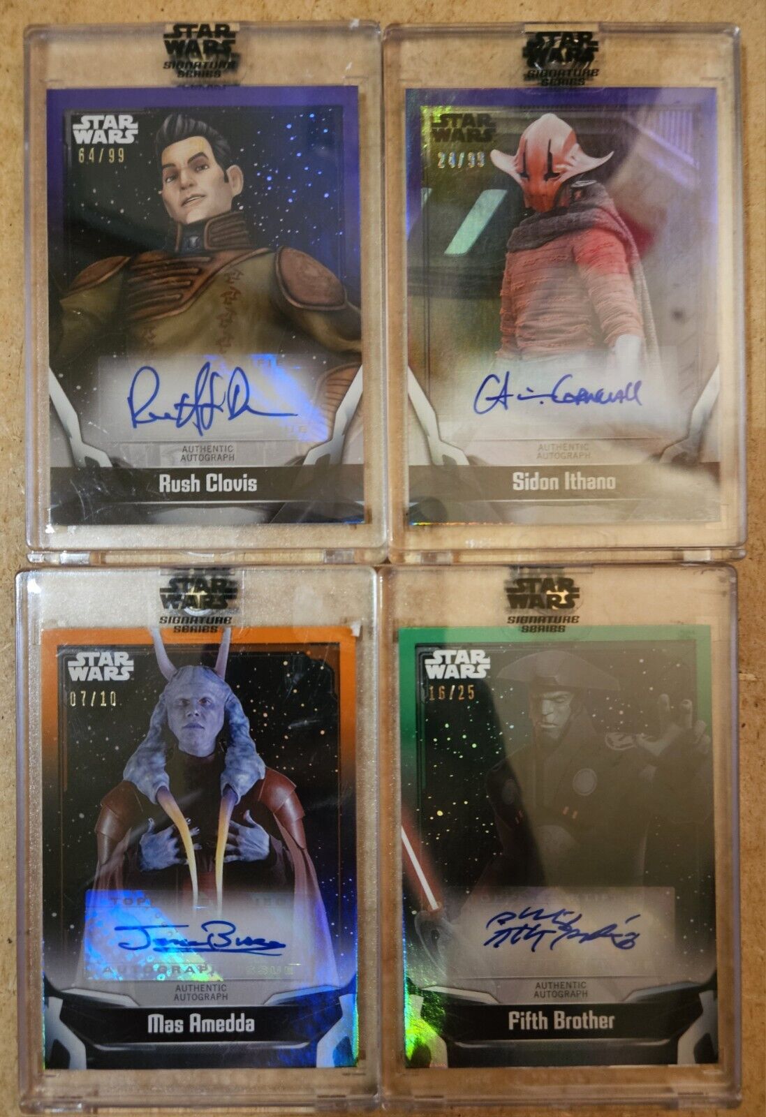 2021 Topps Star Wars Signature Series 4 Card Lot