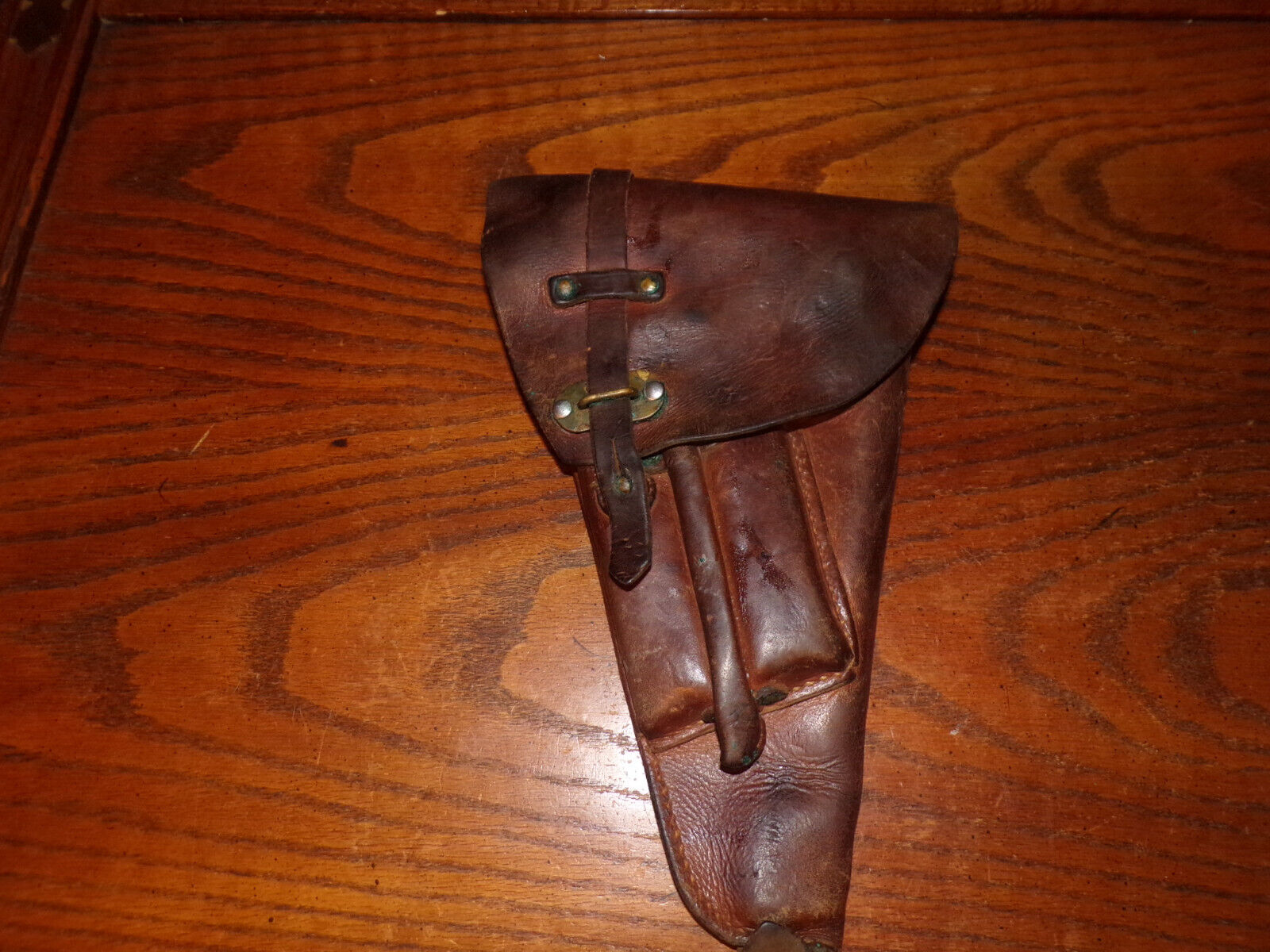 Swedish brown leather Lahti holster Army 9mm m/40 m/1940 used dirty tre kronor