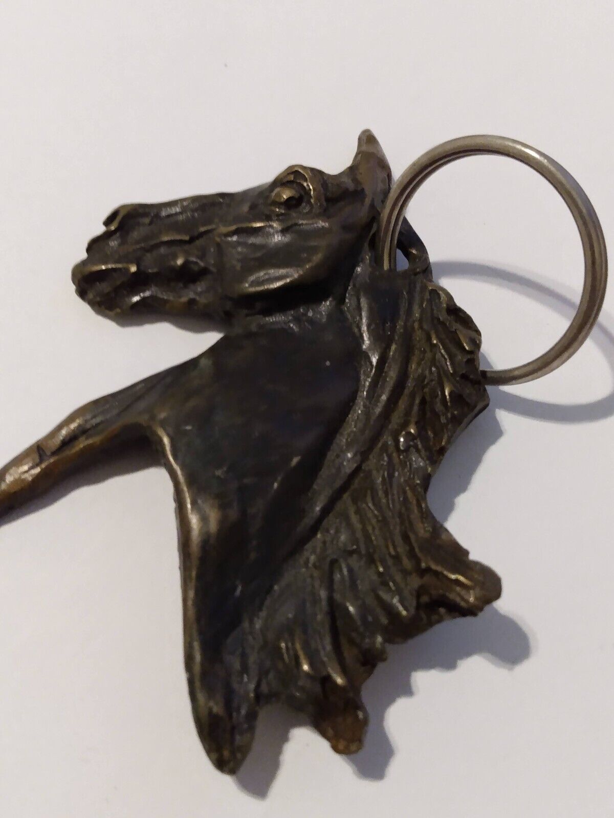 Large Horse Head Metallic Keyring Charm Accessory