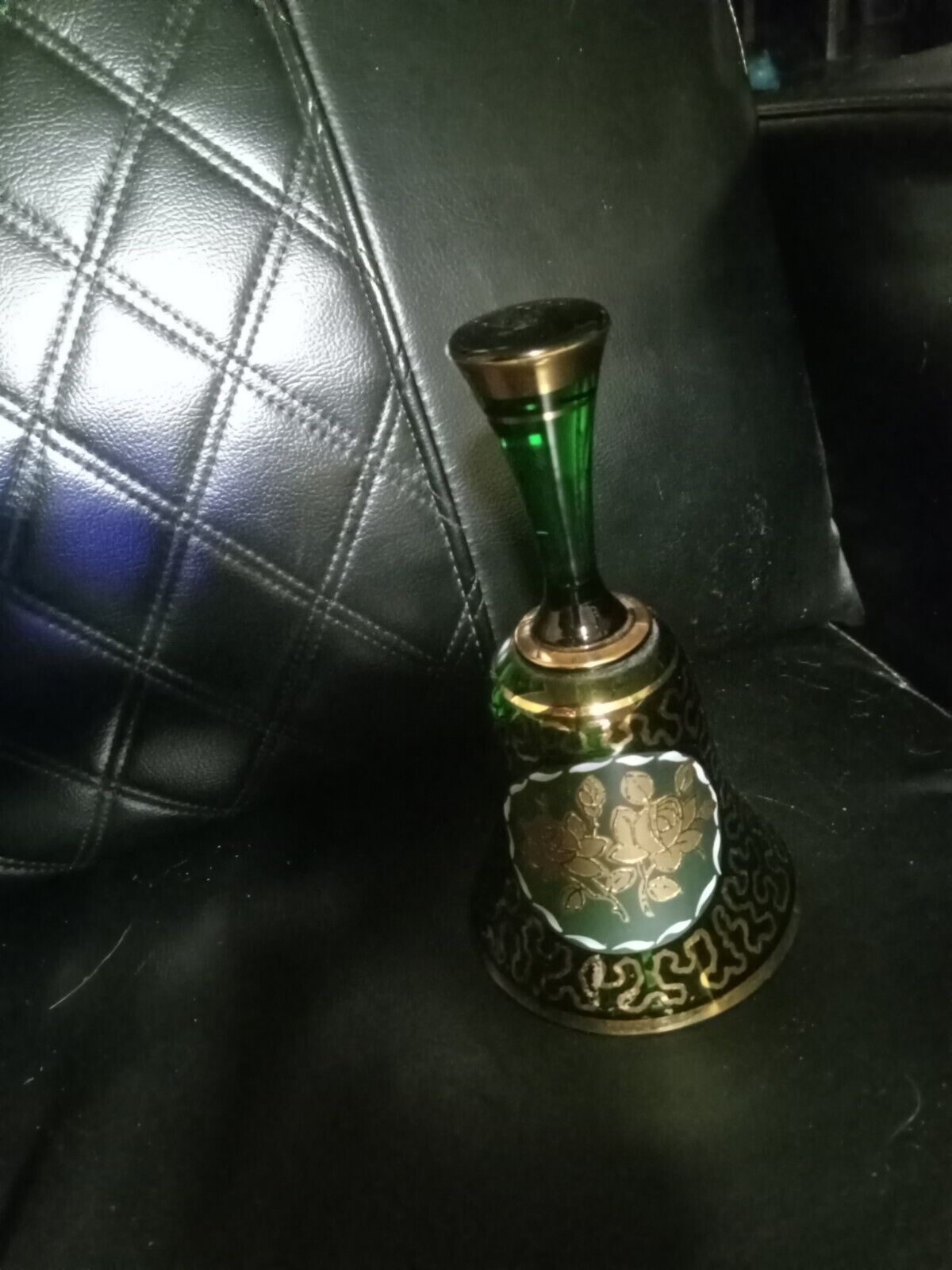 Vintage Green Glass Bell