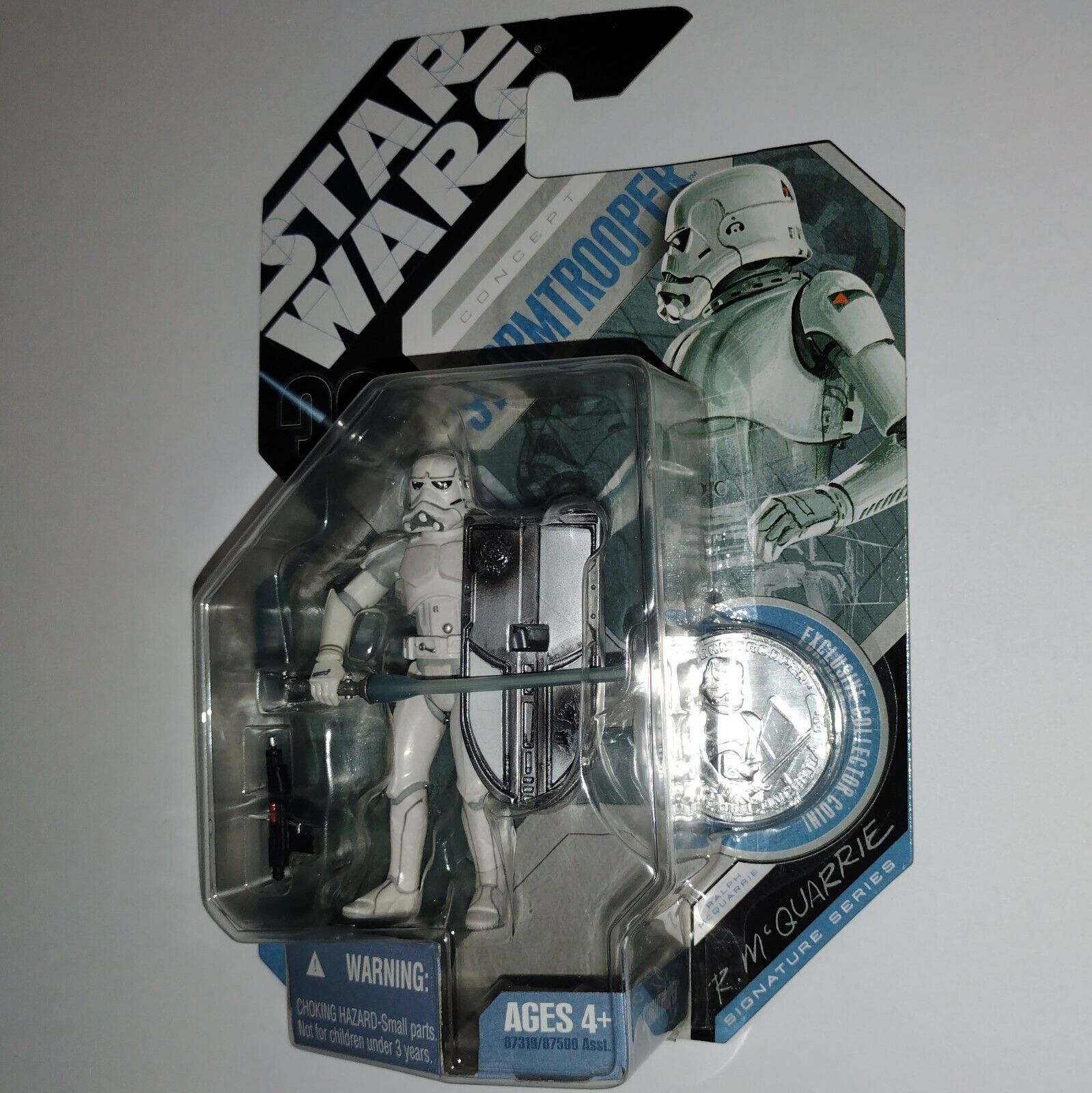 Star Wars McQuarrie Concept Stormtrooper 30th Anniversary figure W/ Coin