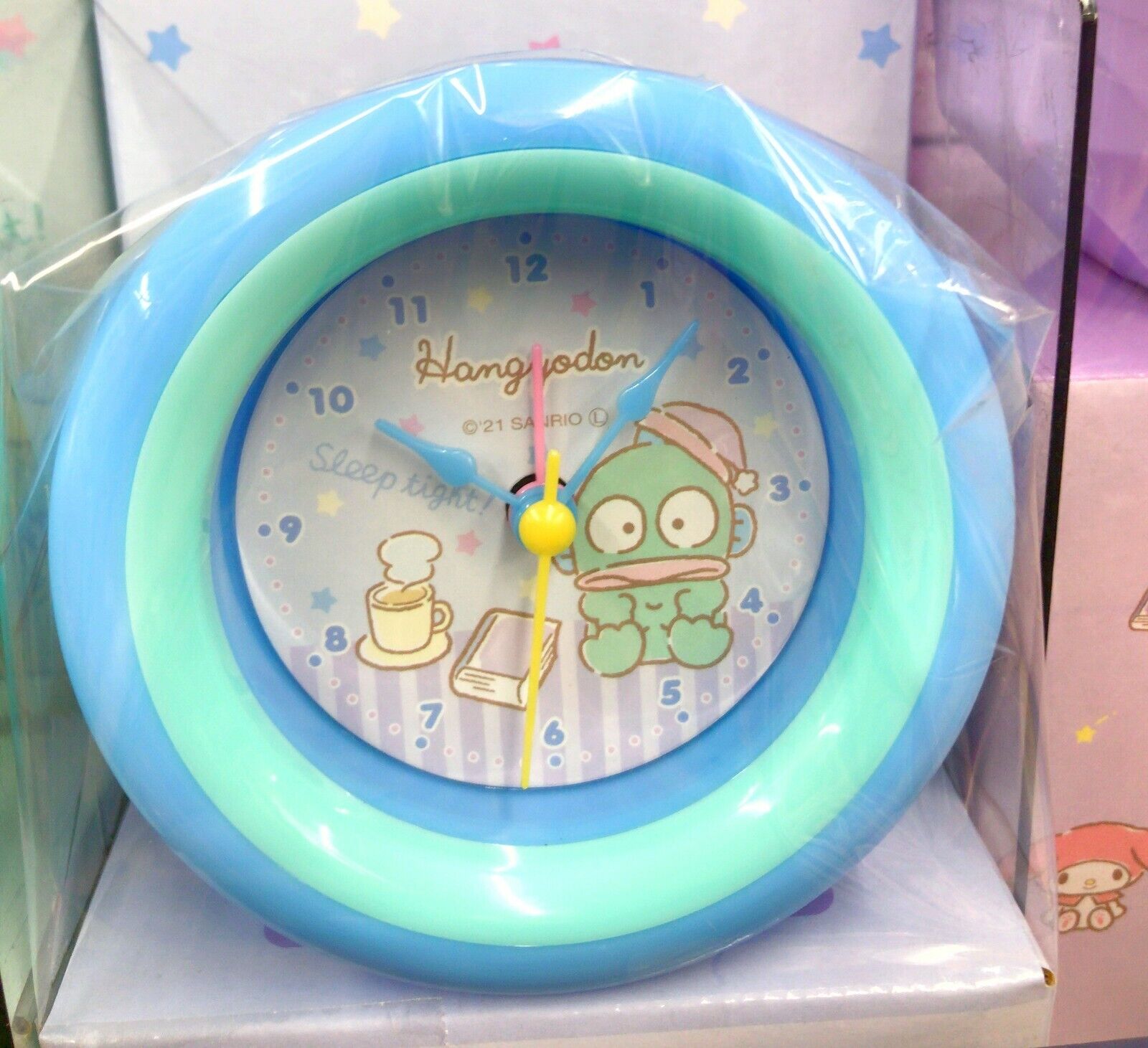 Sanrio Characters Hangyodon Mini Round Alarm Clock Sleep Gift Japan toys