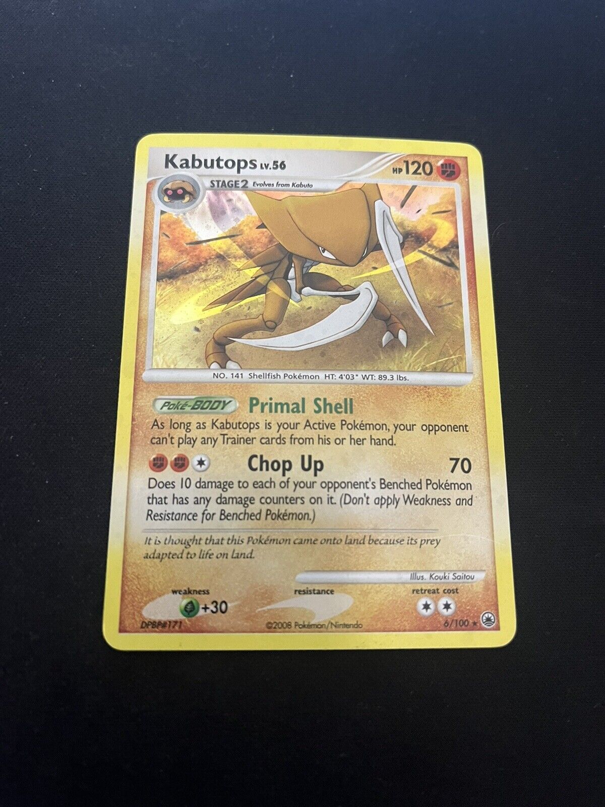 Kabutops 6/100 Mint/NM Pokemon Cards Holo Bleed ERROR Majestic Dawn Vintage