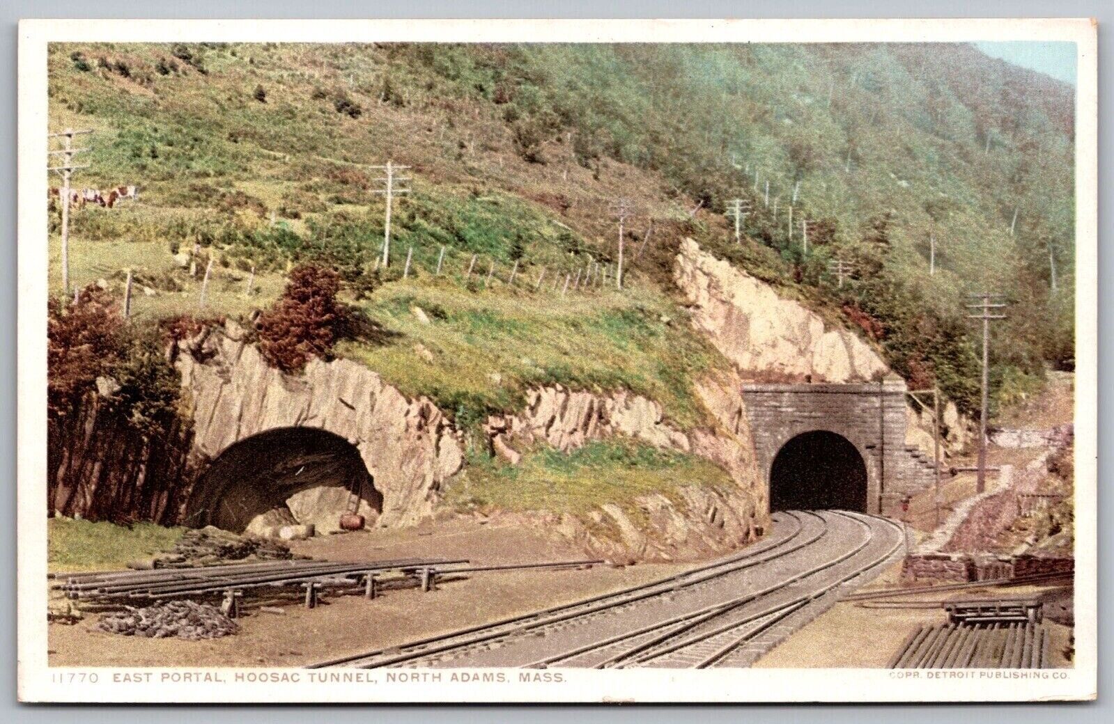 Postcard North Adams Massachusetts Hoosac Tunnel East Portal Scenic WB