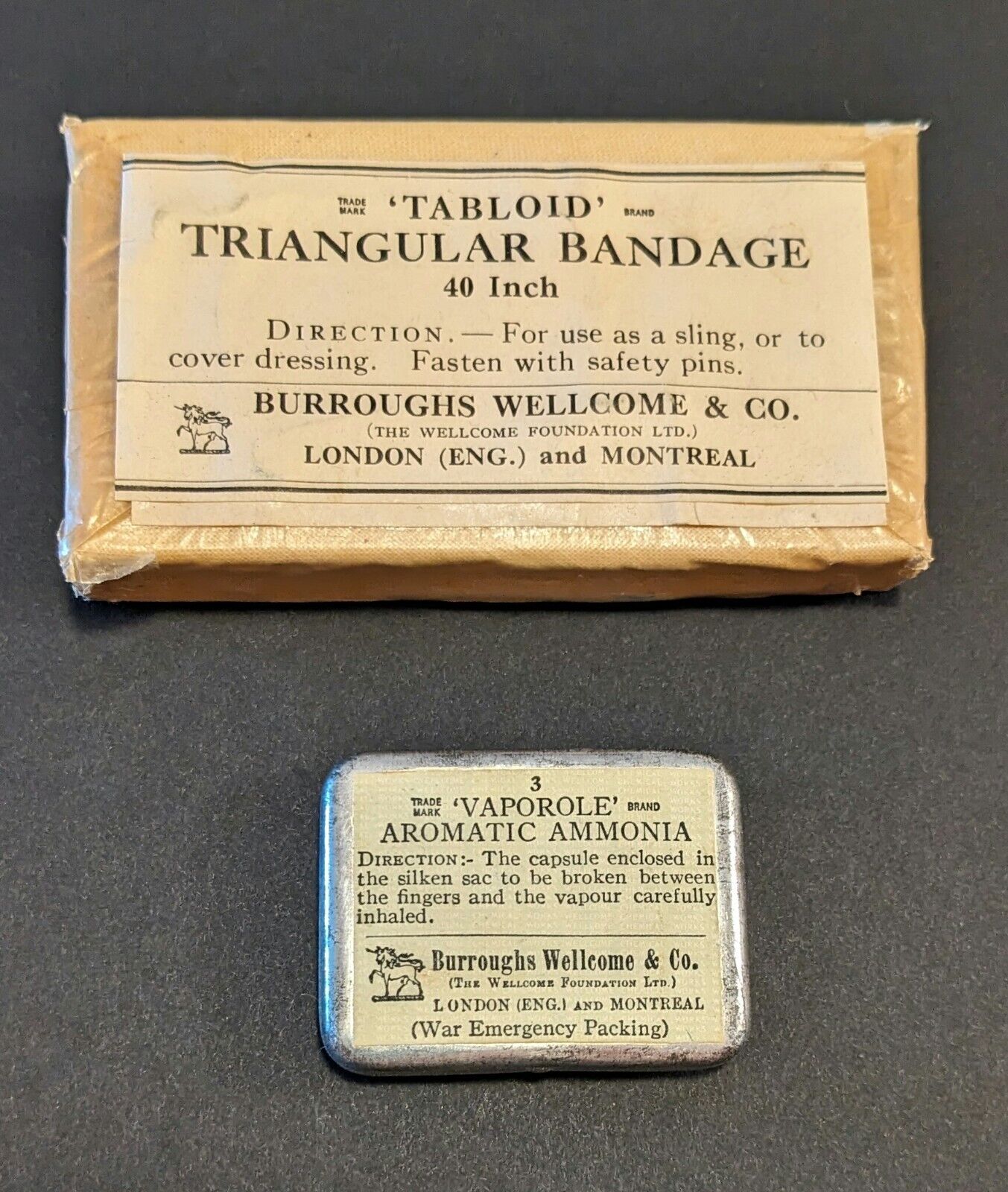 Vintage (WWII) Medical Supplies – Burroughs Wellcome & Co