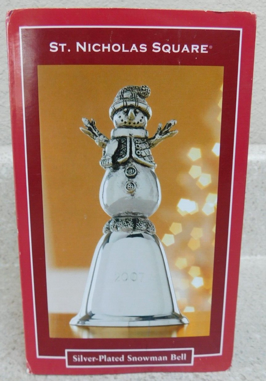 St. Nicholas Square Silver Plated Snowman Bell Kohl\'s