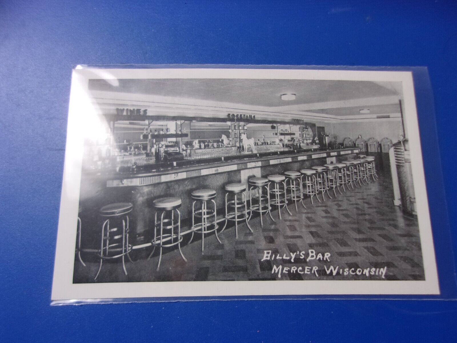 Billy\'s Bar Tavern Old Photo Postcard Mercer Wi Al Capone