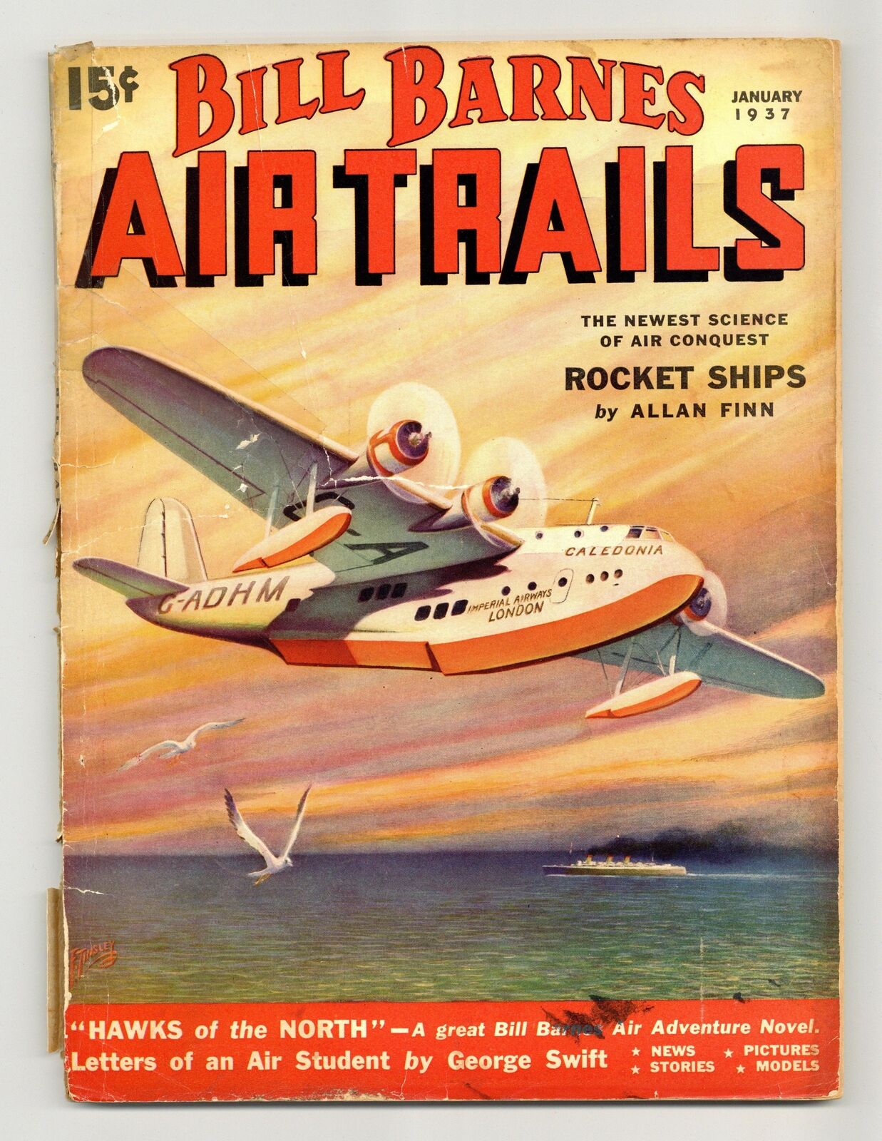 Bill Barnes Air Trails Pulp Jan 1937 Vol. 7 #4 FR 1.0