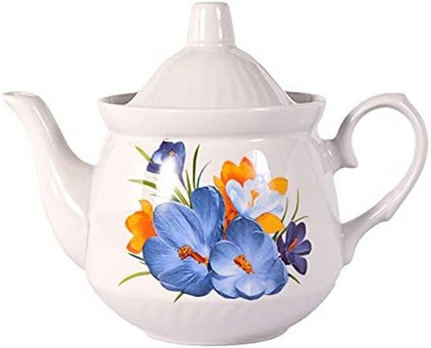 Dobrush European White Porcelain Teapot \