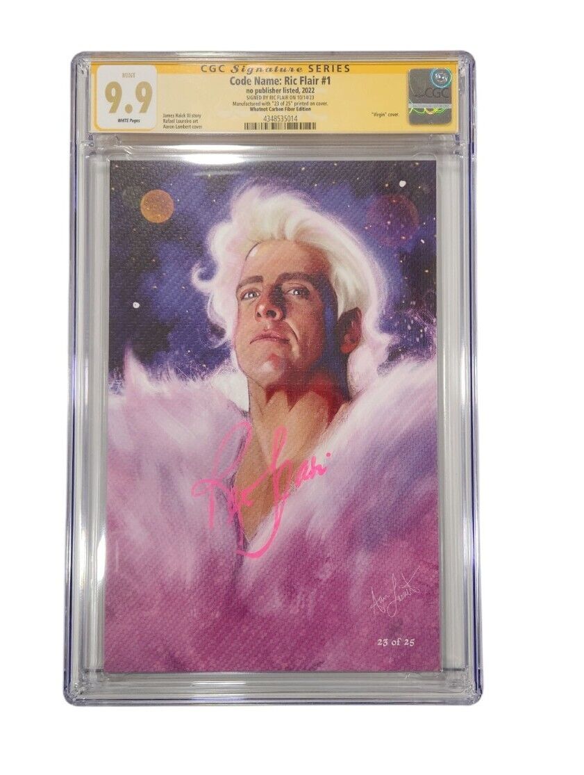 Code Name: Ric Flair Whatnot Carbon Fiber Edition Cgc 9.9 Signed By Ric Flair..
