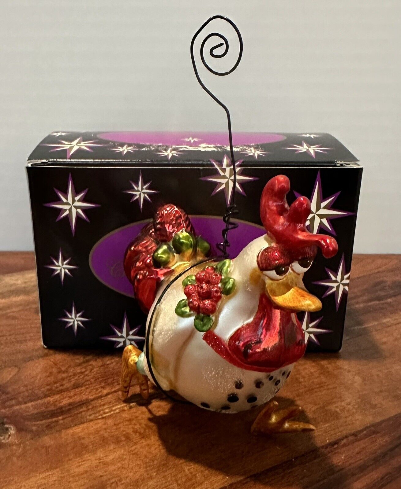 Christopher Radko Glass Ornament Red Rooster with Box