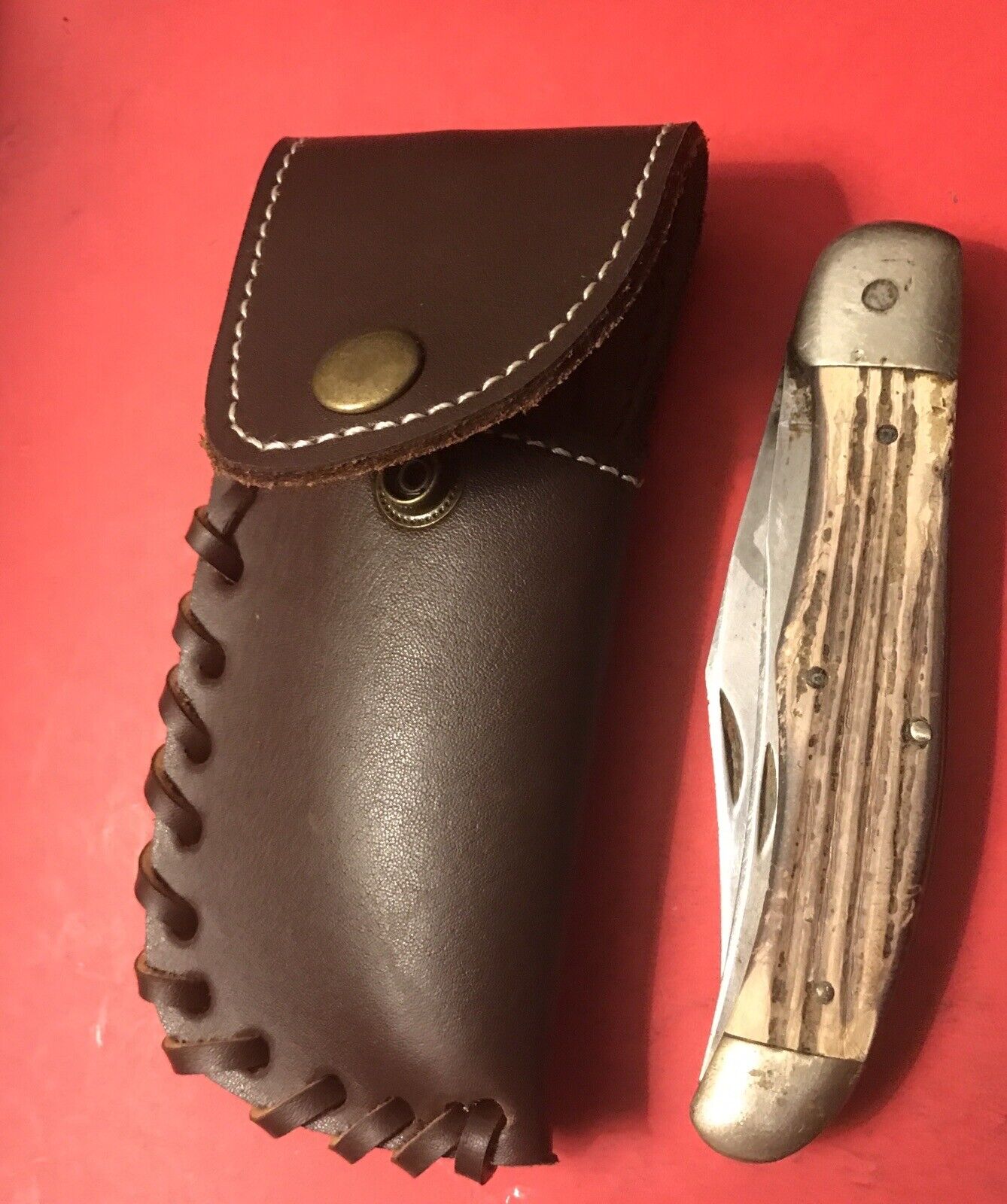 VINTAGE  1930s - 40s HUNTING Skinning KNIFE AND SHEATH