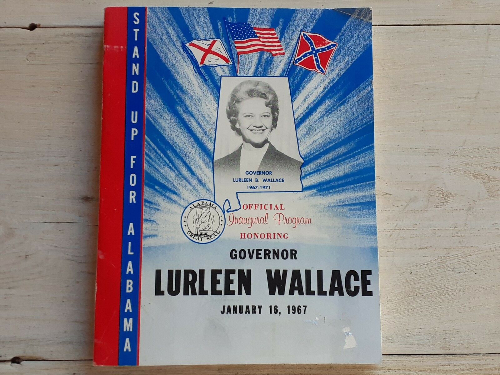 RARE 1967 OFFICIAL INAUGURAL PROGRAM Honoring GOVERNOR LURLEEN WALLACE Alabama