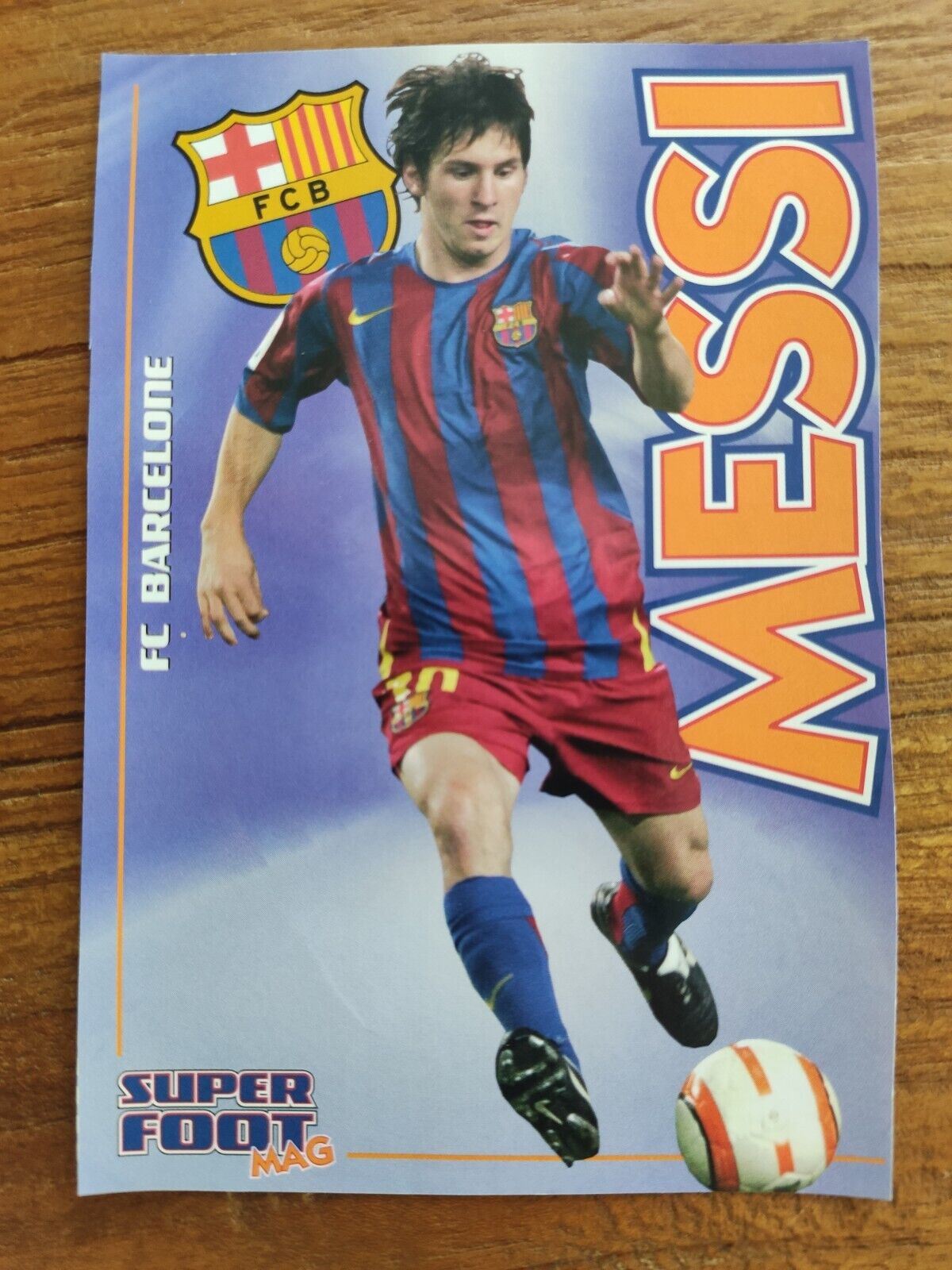 LIONEL MESSI FC BARCELONA 2006 CARD ROOKIE WORLD RECORD FOOTBALL COLLECTION