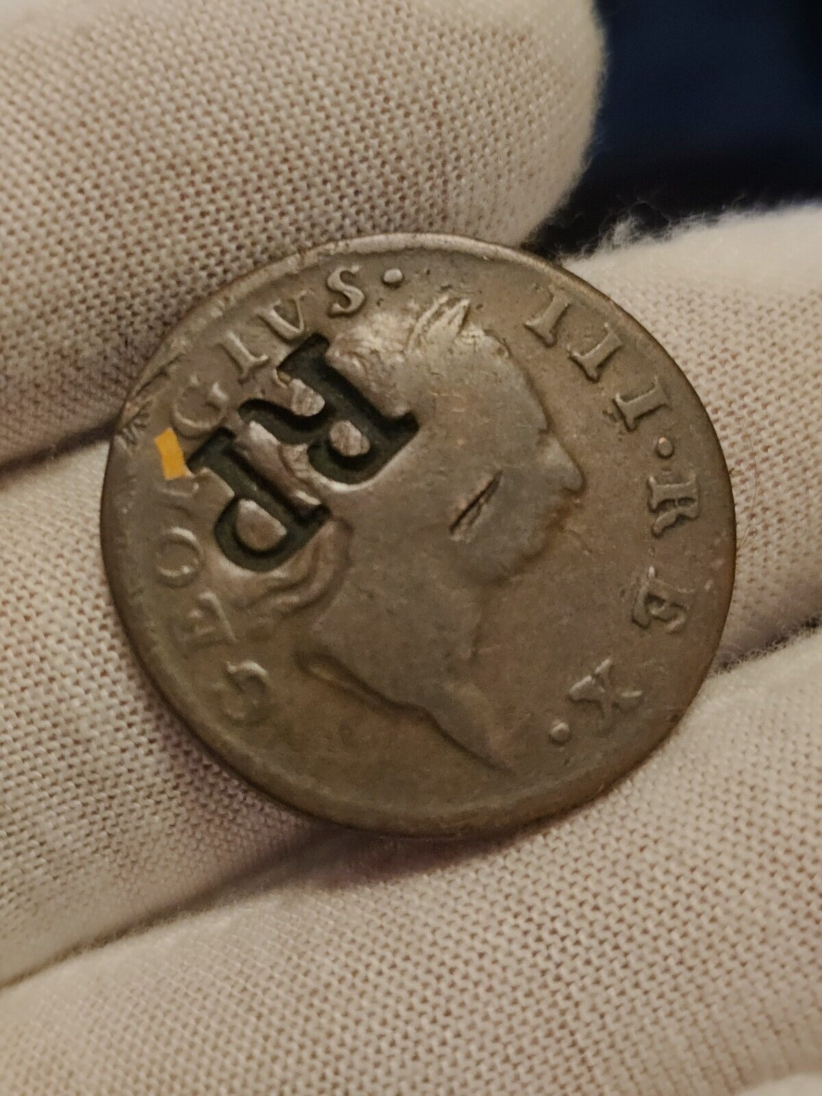 1769 Irish Half Penny Used In Early America Revolutionary War Era Colonial Coin