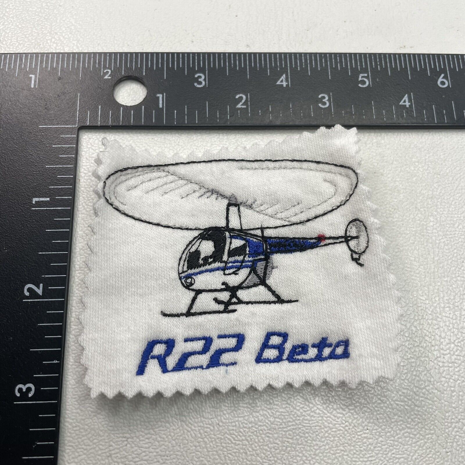 Zig-Zag-Cut-From-Clothing Patch-ish Piece R22 BETA HELICOPTER (Robinson) 32R6