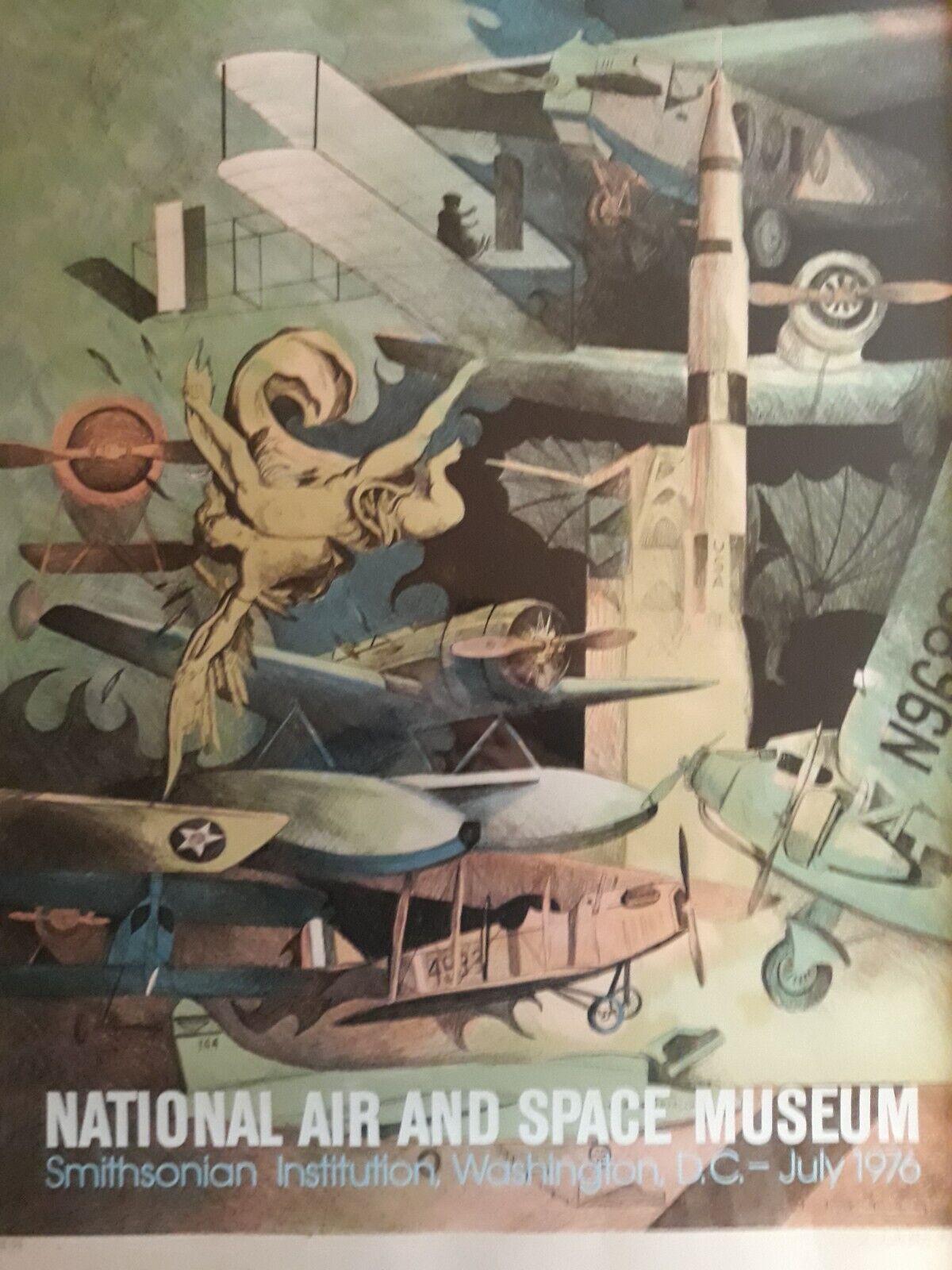 Rare Original National Air and Space Museum Poster, Signed & Numbered