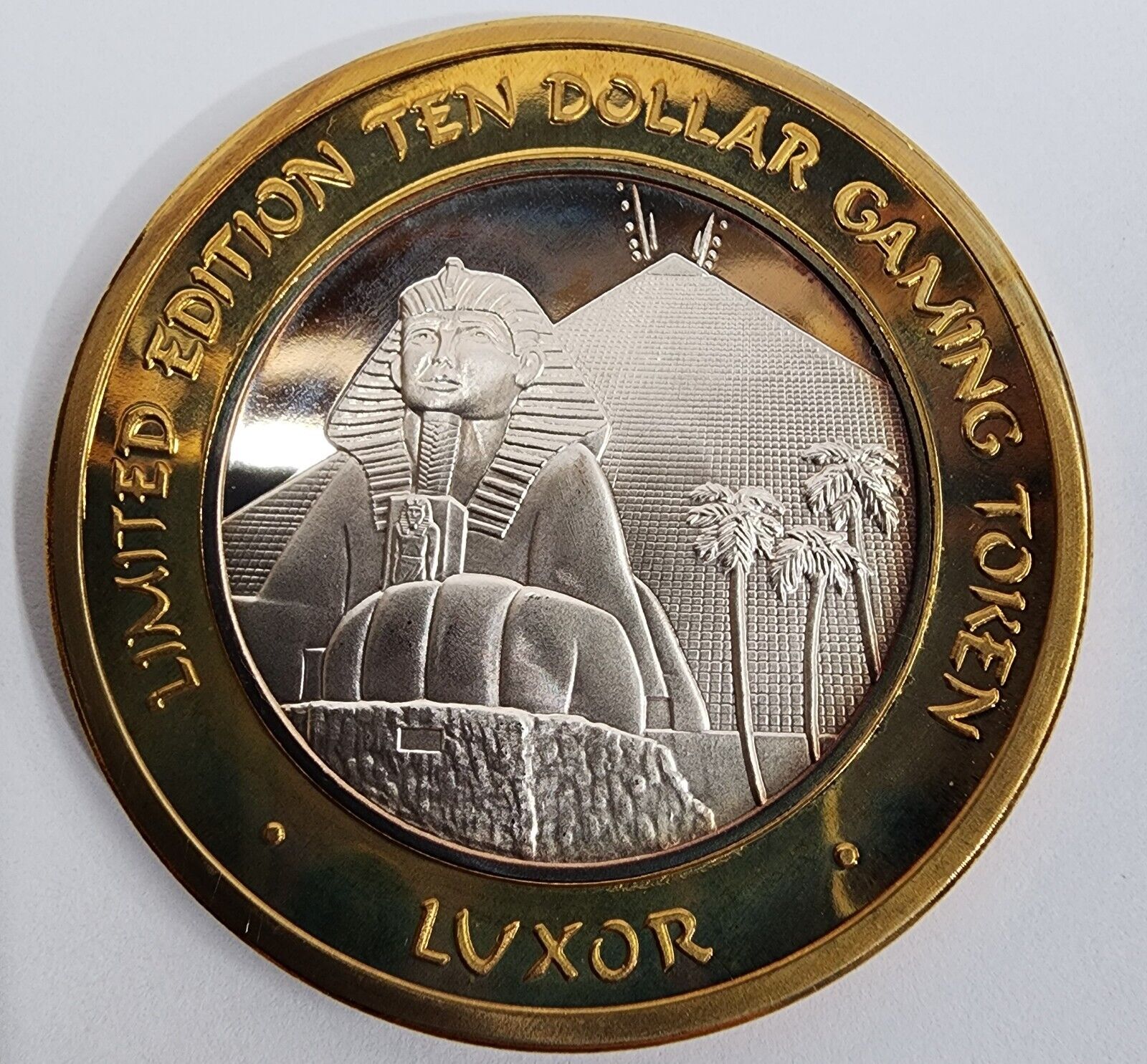 Luxor Las Vegas $10 999 Fine Silver Limited Edition Gaming Casino Token