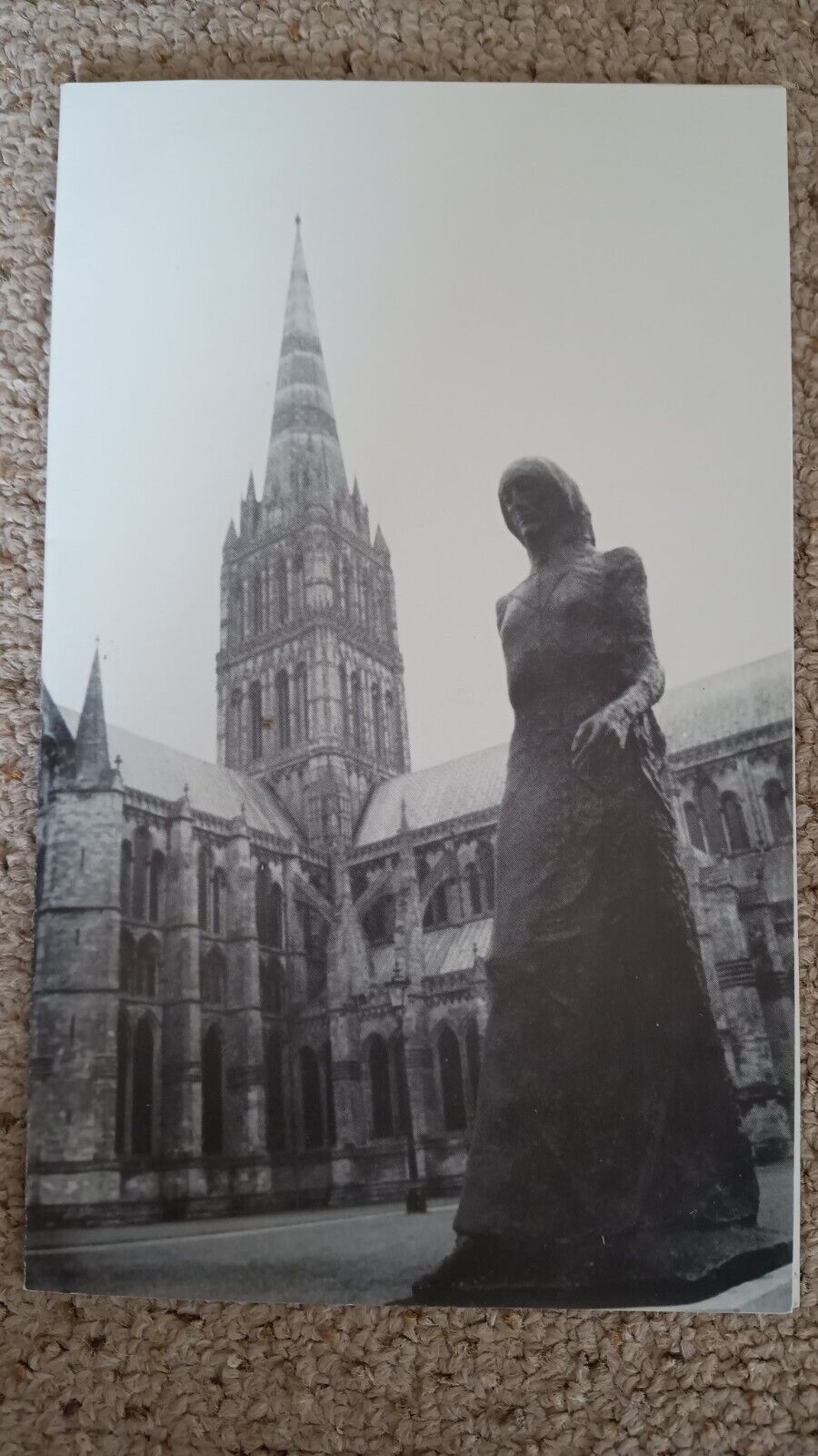 Vintage signed Elisabeth Frink Christmas Card Salisbury Cathedral Sculpture