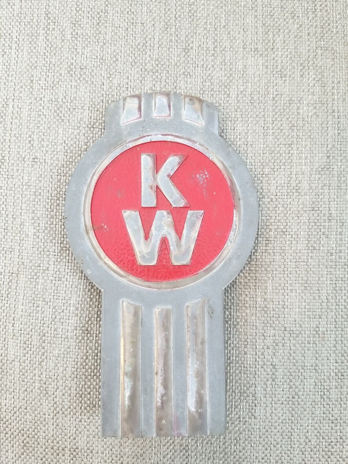 Vintage  Kenworth KW Truck Tractor Hood Badge Emblem PT. #170-26 Modified