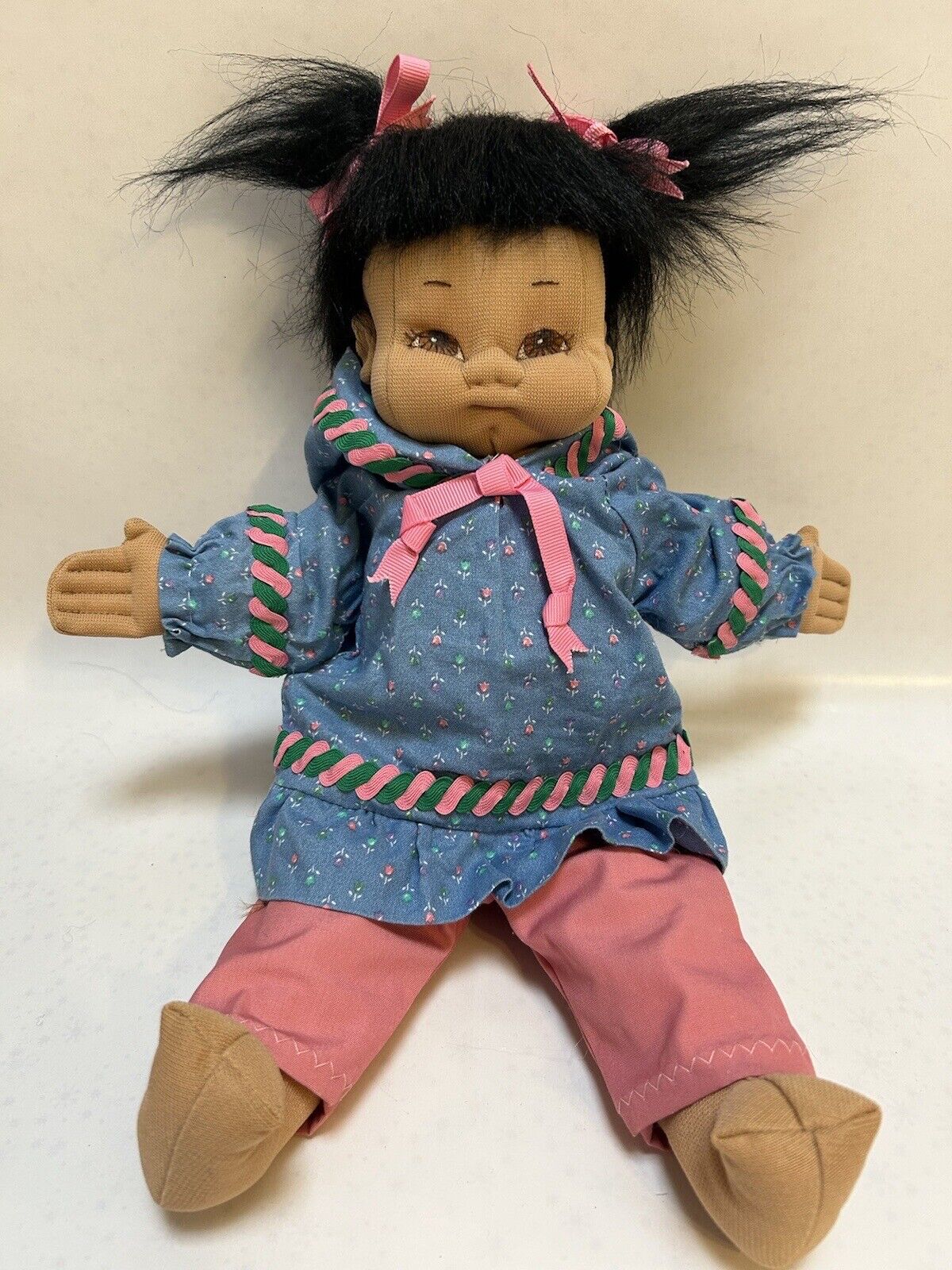 Homemade Native American Indian Doll 14” Plush Unique Made By Jean Lear 85’