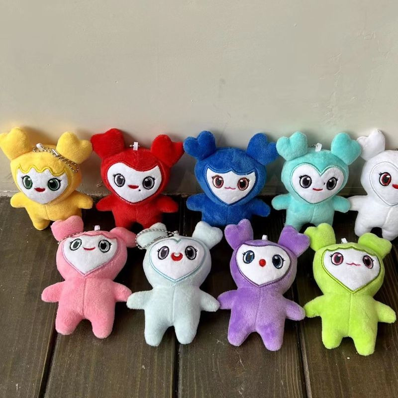 9pcs/set New Twice Lovely Plush Toy Momo Doll Keychain Pendant Girls Bag