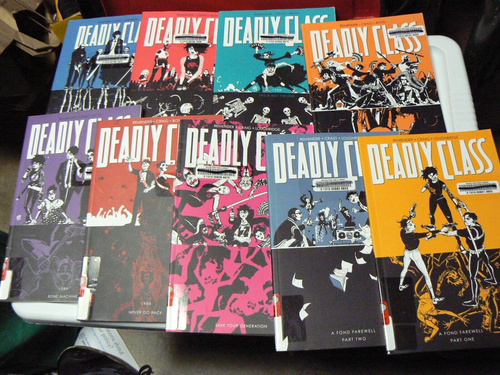 9 Deadly Class TPB graphic novel lot #1, & 5-12, Remender  Craig