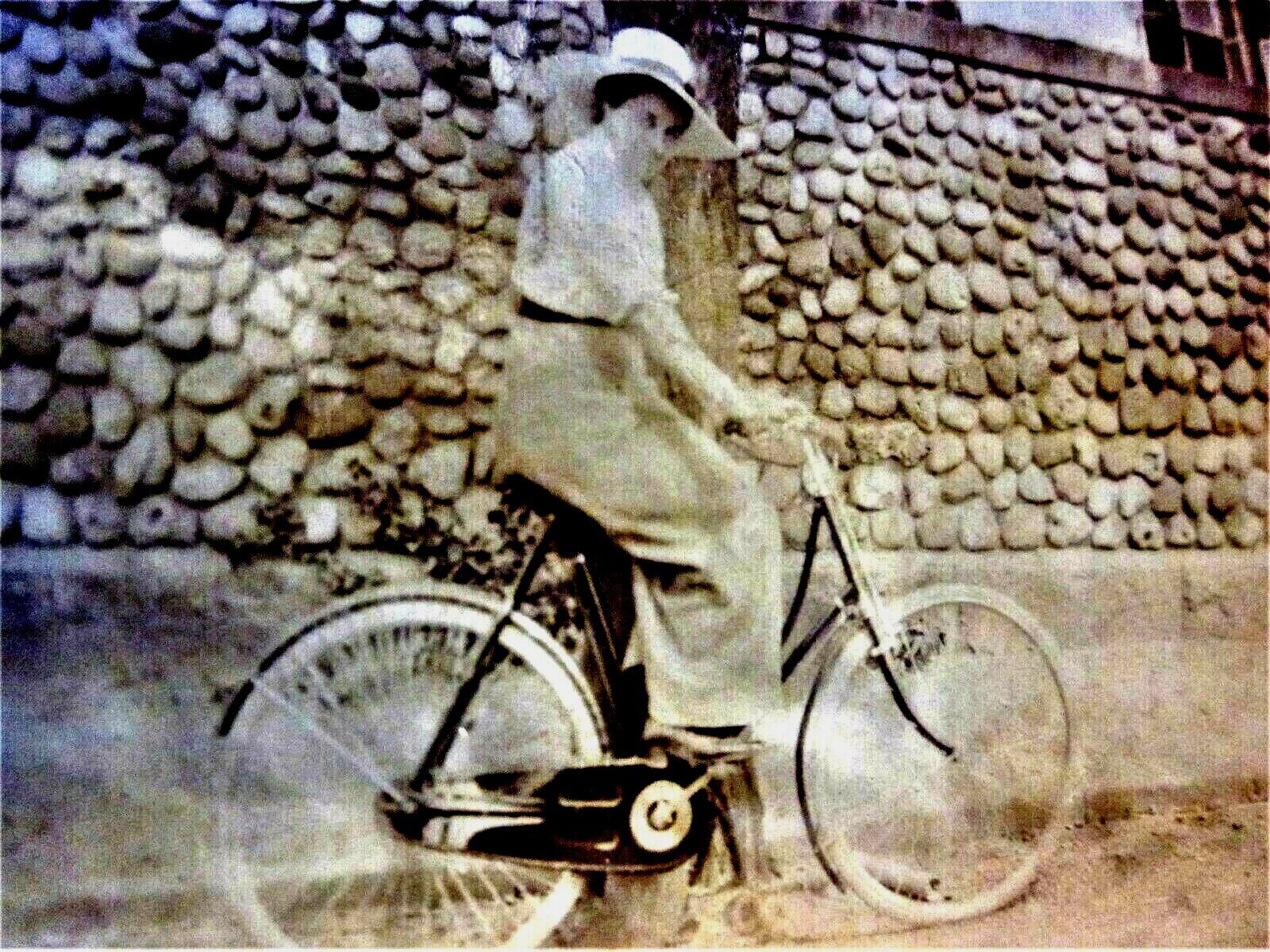 Antique Woman on Bicycle Photo- 3\