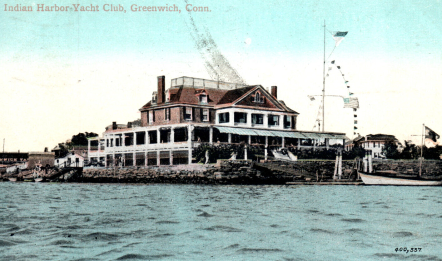 Indian Harbor Yacht Club Greenwich Connecticut  Vintage Postcard 1907
