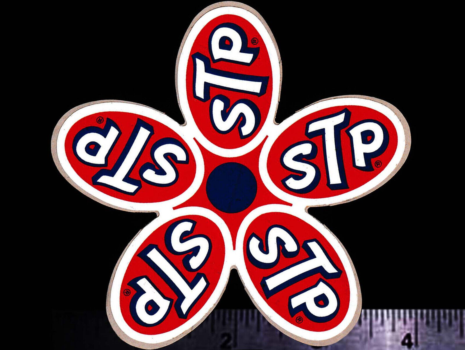 STP Flower - Original Vintage 1960\'s 70\'s Racing Decal/Sticker