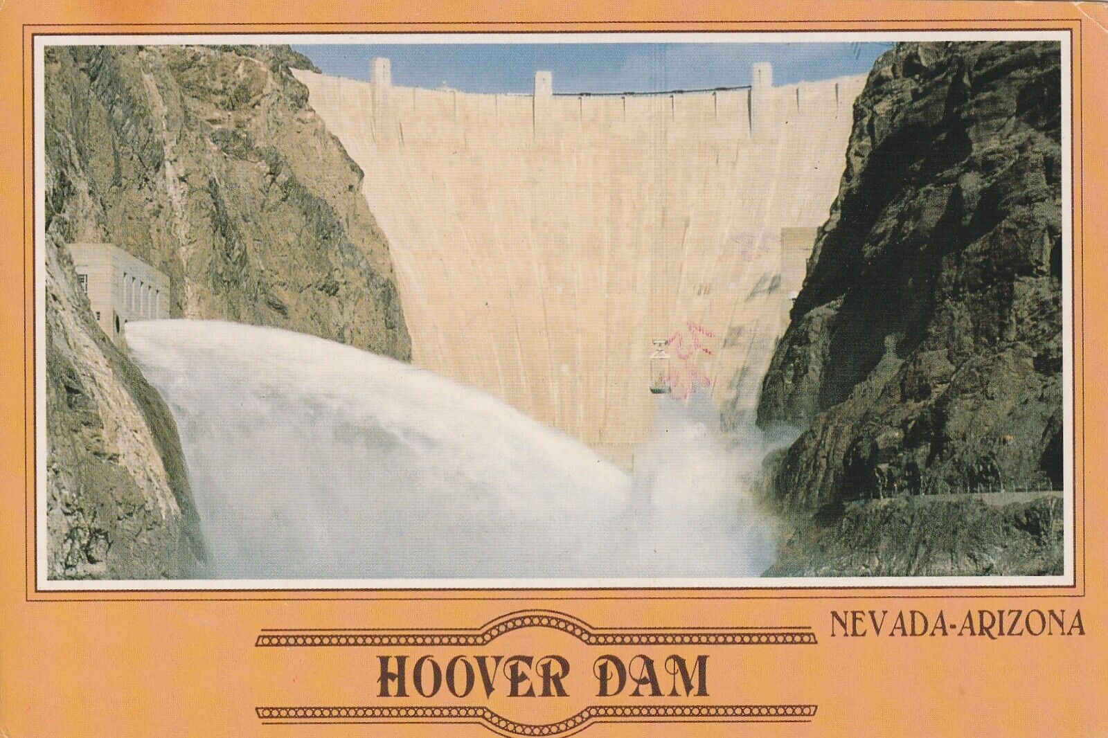 Vintage Postcard Hoover Dam Nevada Arizona Photograph Posted